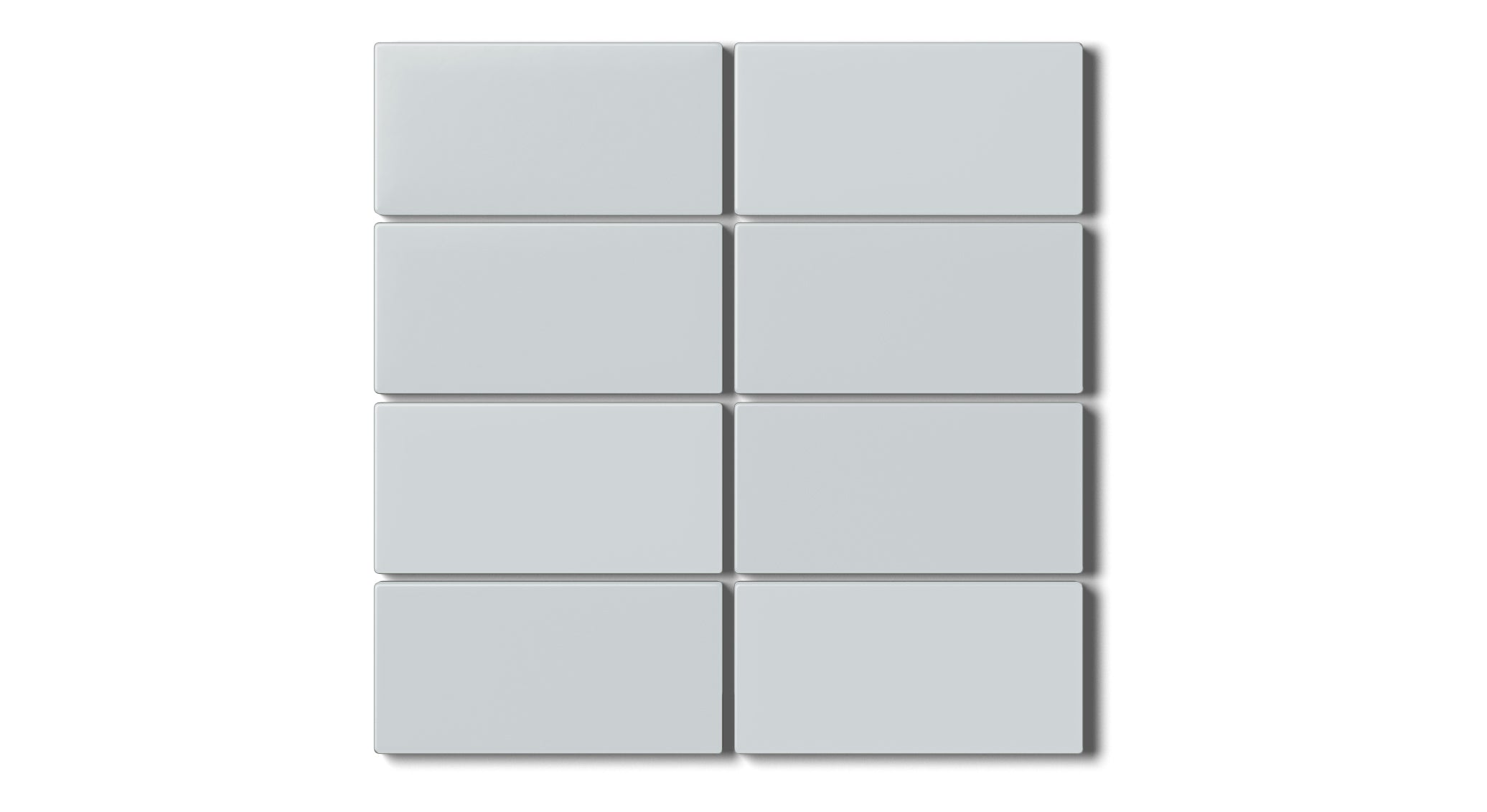 2x4 Straight Set Sheeted Natural Press Ceramic Mosaic Tile in Alberta Blue Matte