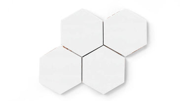 6" Hexagon Original Ceramic Tile in Calcite Gloss