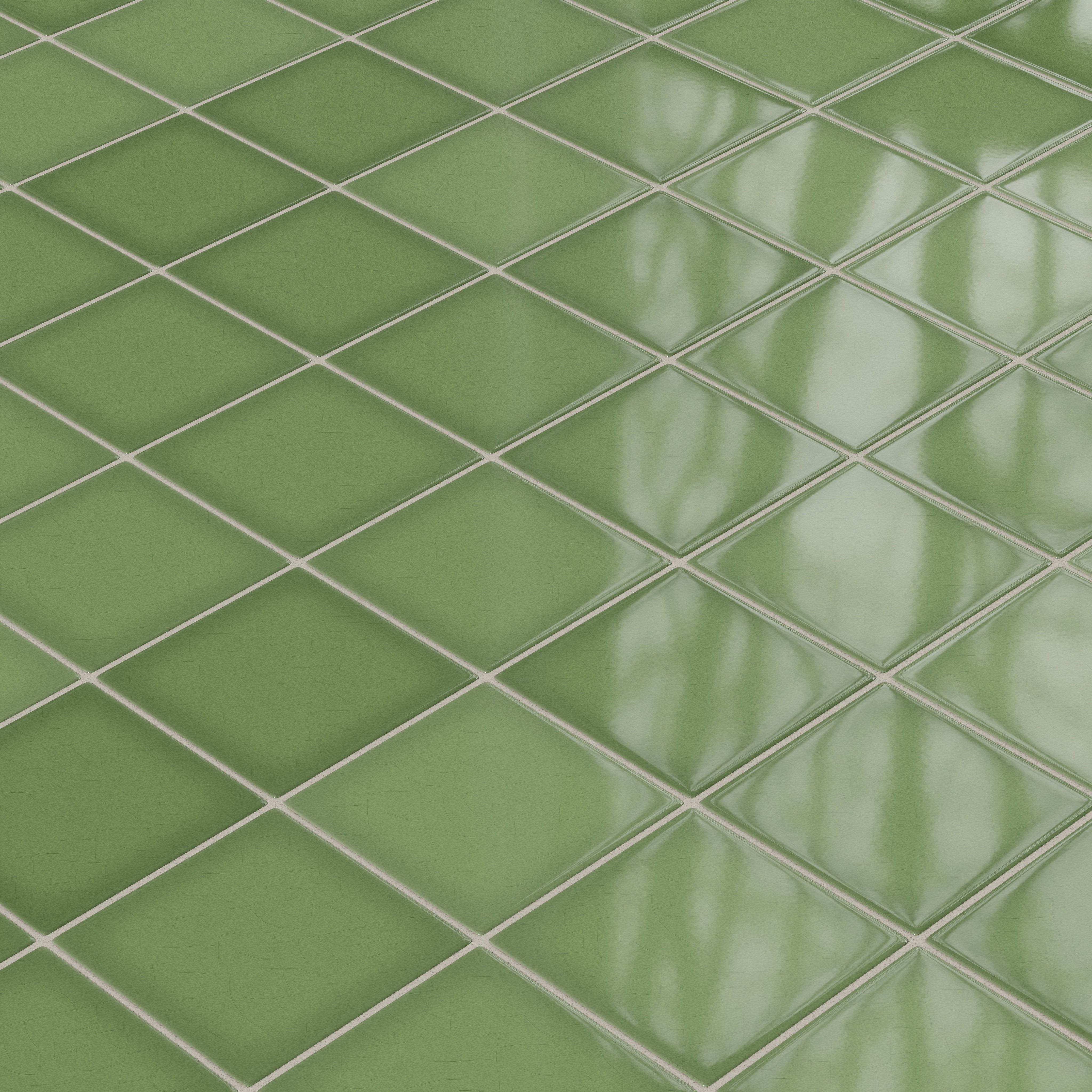 6x6 Original Ceramic Tile in Kelp Gloss