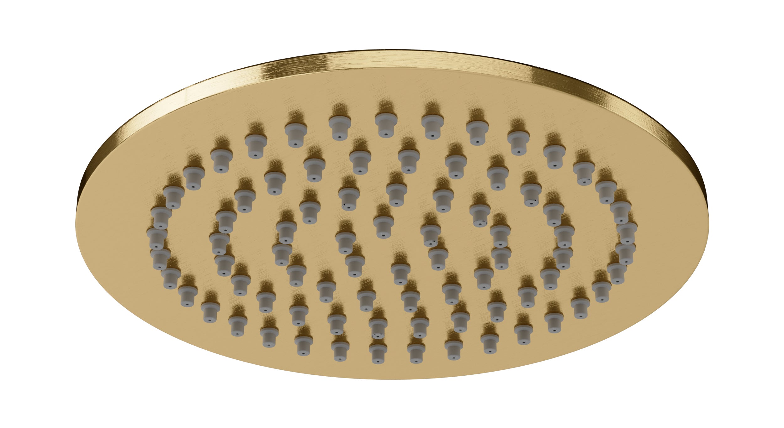 Shower 6" Flat Shower Head in Satin Brass