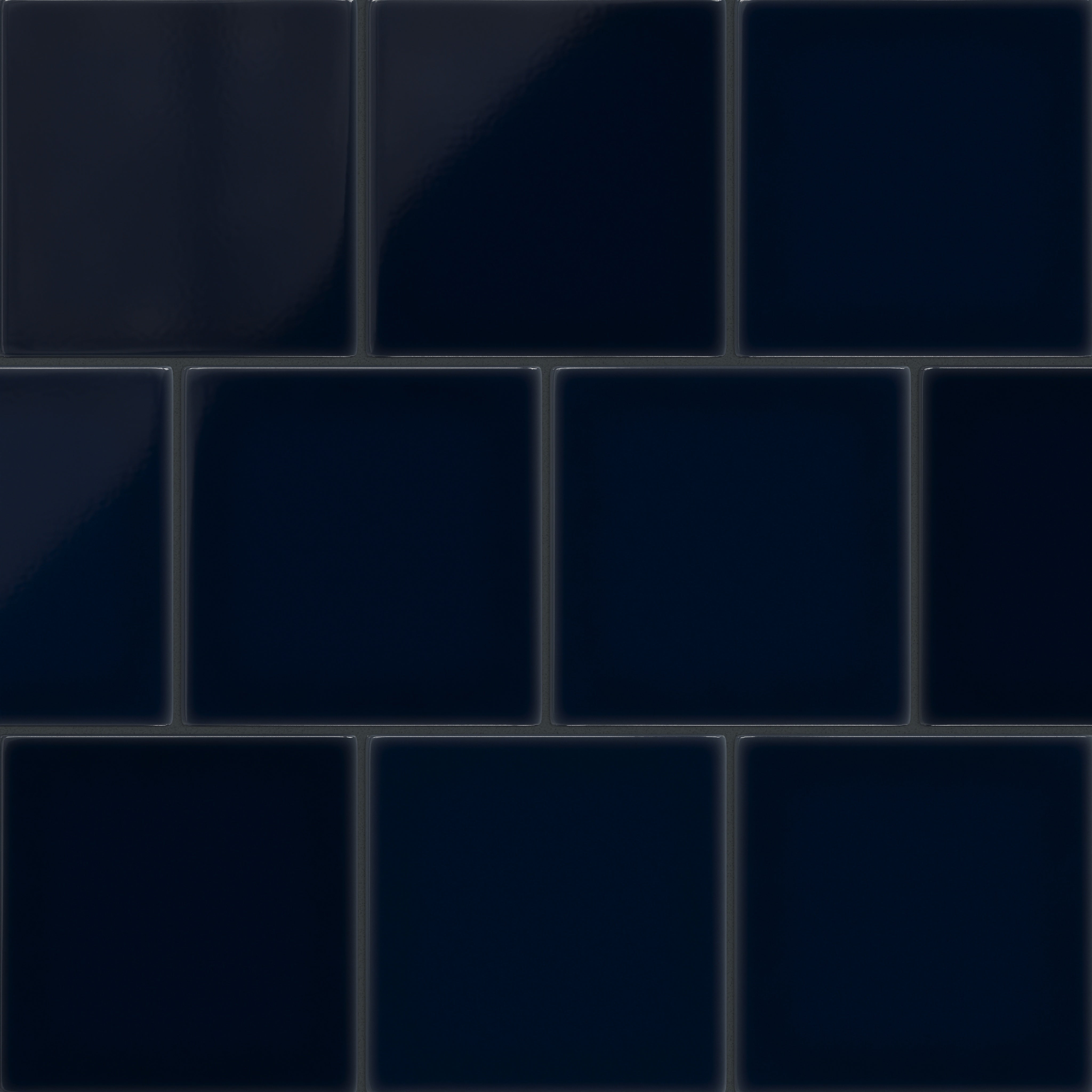 8x8 Original Ceramic Tile in Navy Blue Gloss