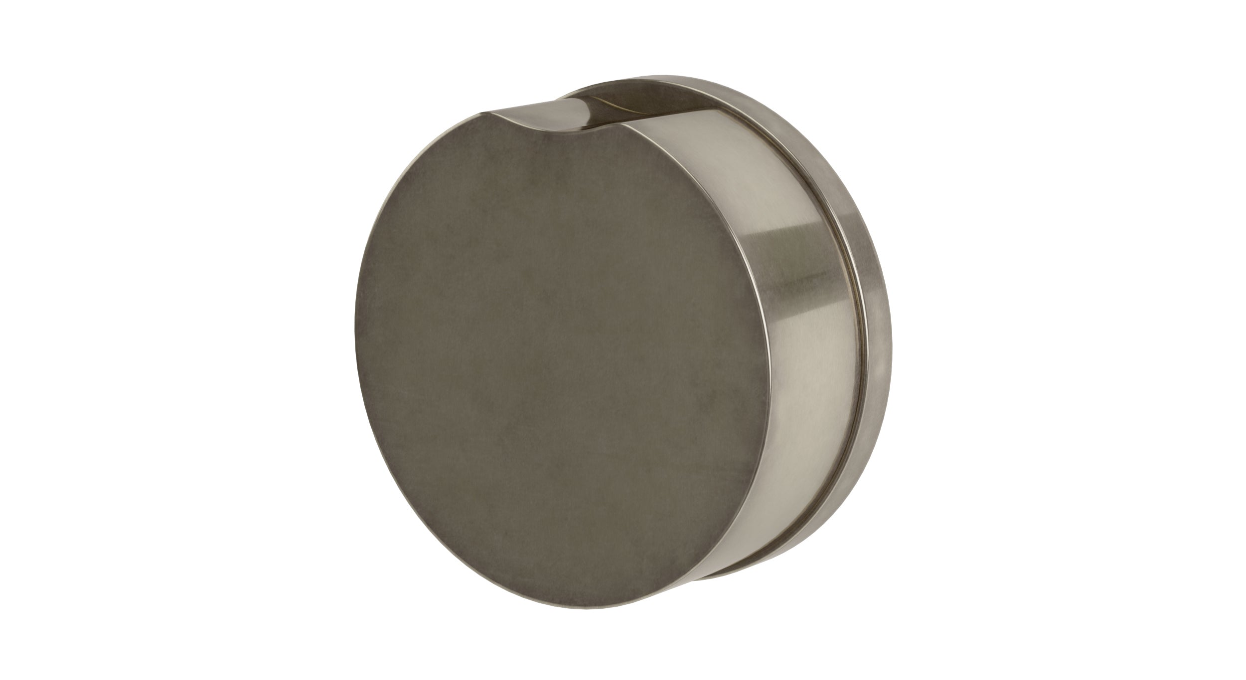 Foundry One Handle Wall Mount Diverter/Volume Control Shower Trim with Barrel Knob Handle in French Nickel
