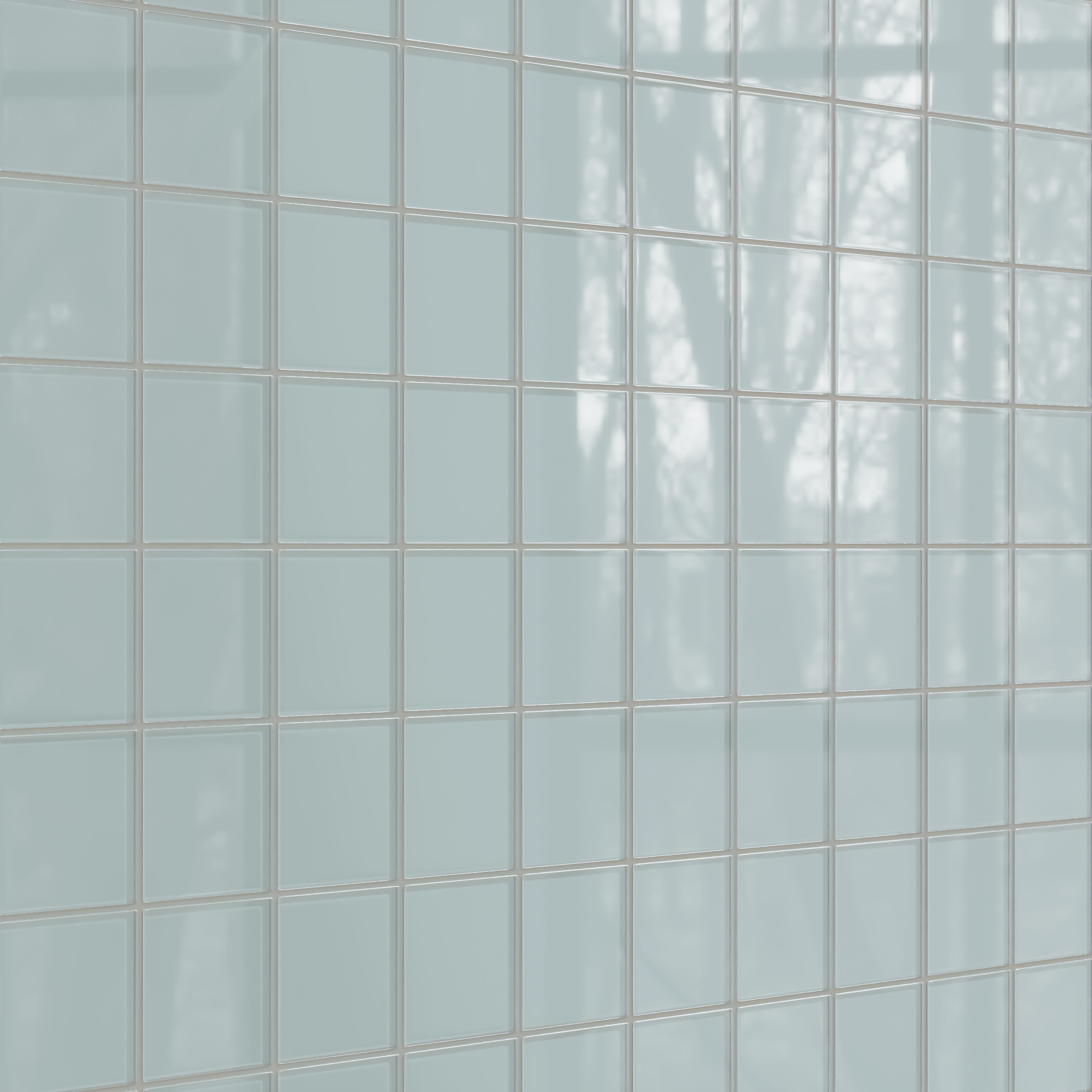 4x4 Glass Tile in Great Blue Heron Gloss