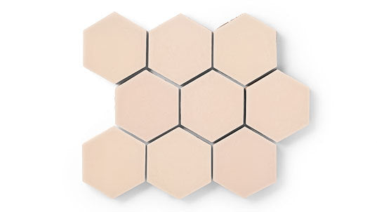 4" Hexagon Original Ceramic Tile in Tumbleweed Matte