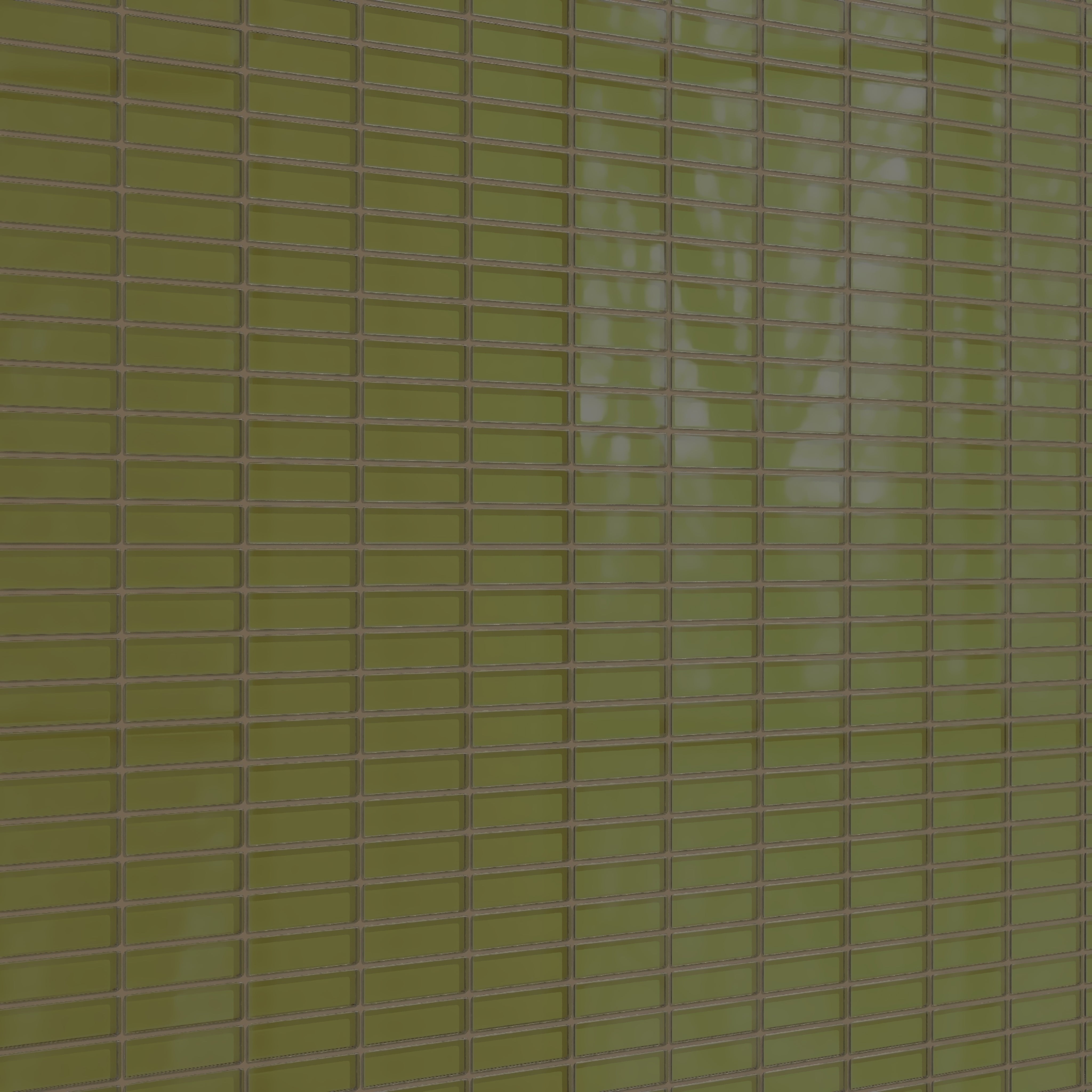 1x4 Straight Set Sheeted Glass Mosaic Tile in Cormorant Gloss