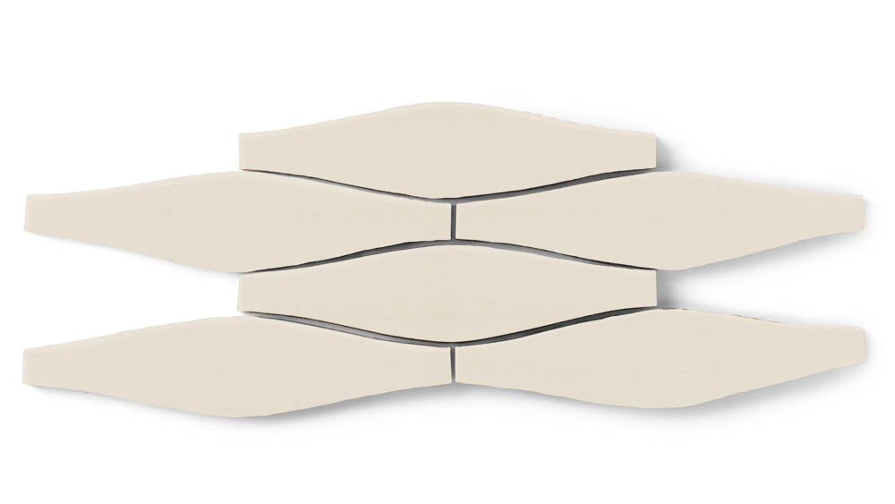 Wave Original Ceramic Tile in Ivory Matte