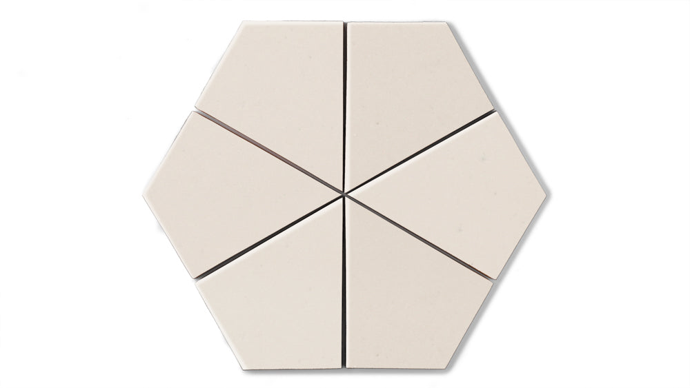 Hexite Original Ceramic Tile in Ivory Gloss
