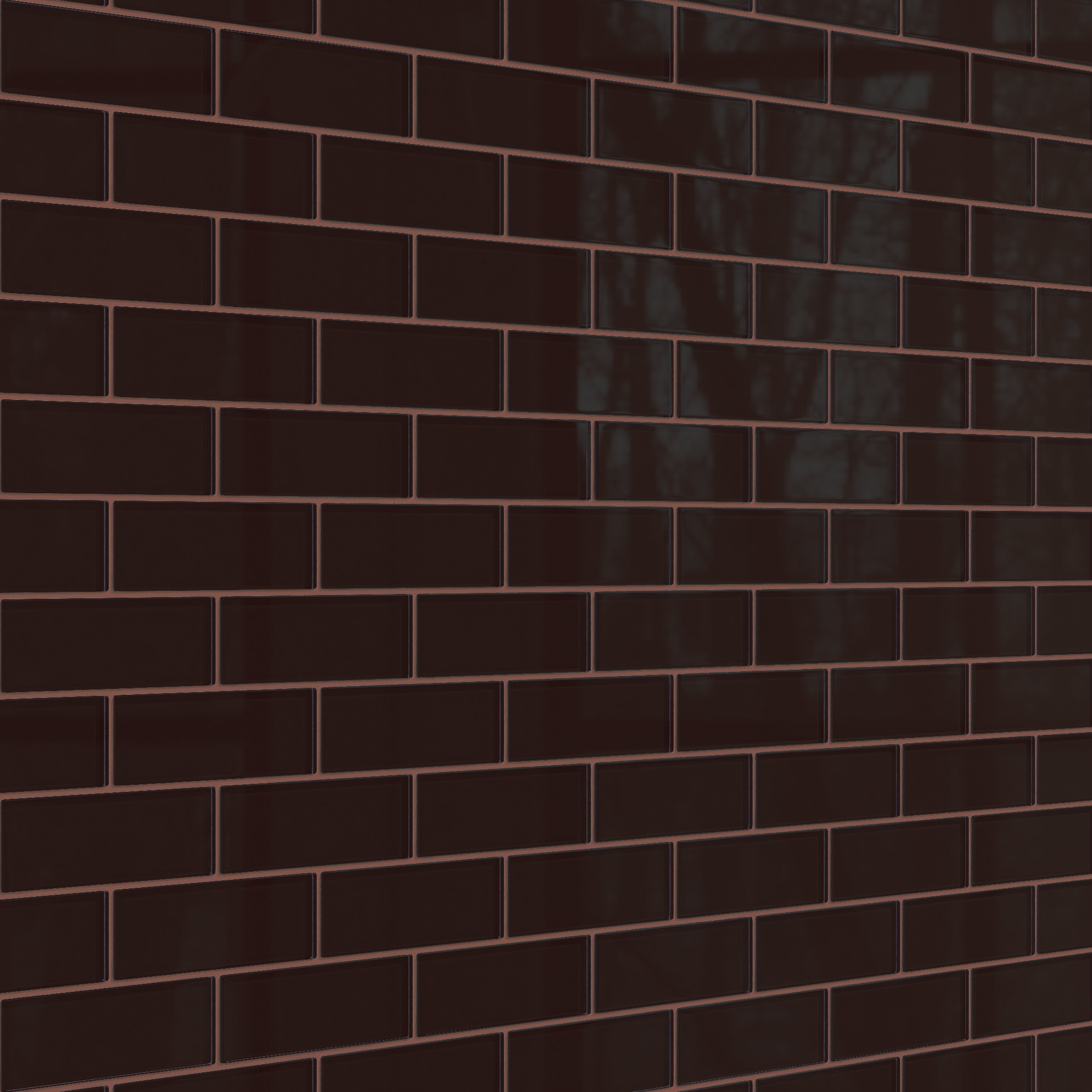 2x6 Glass Tile in Nighthawk Gloss