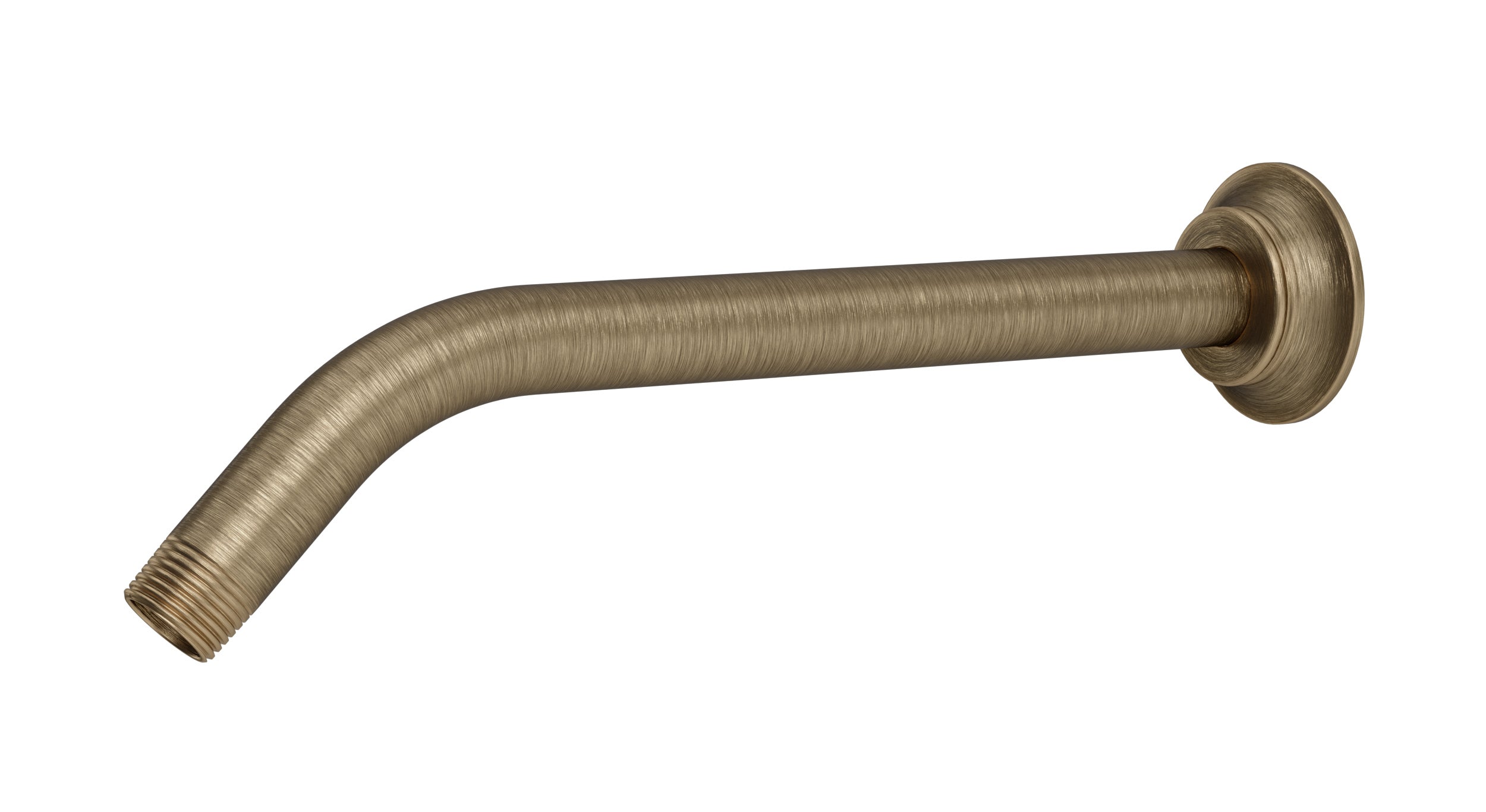 Emerson 45-Degree 12" Shower Arm with Flange in Antique Brass