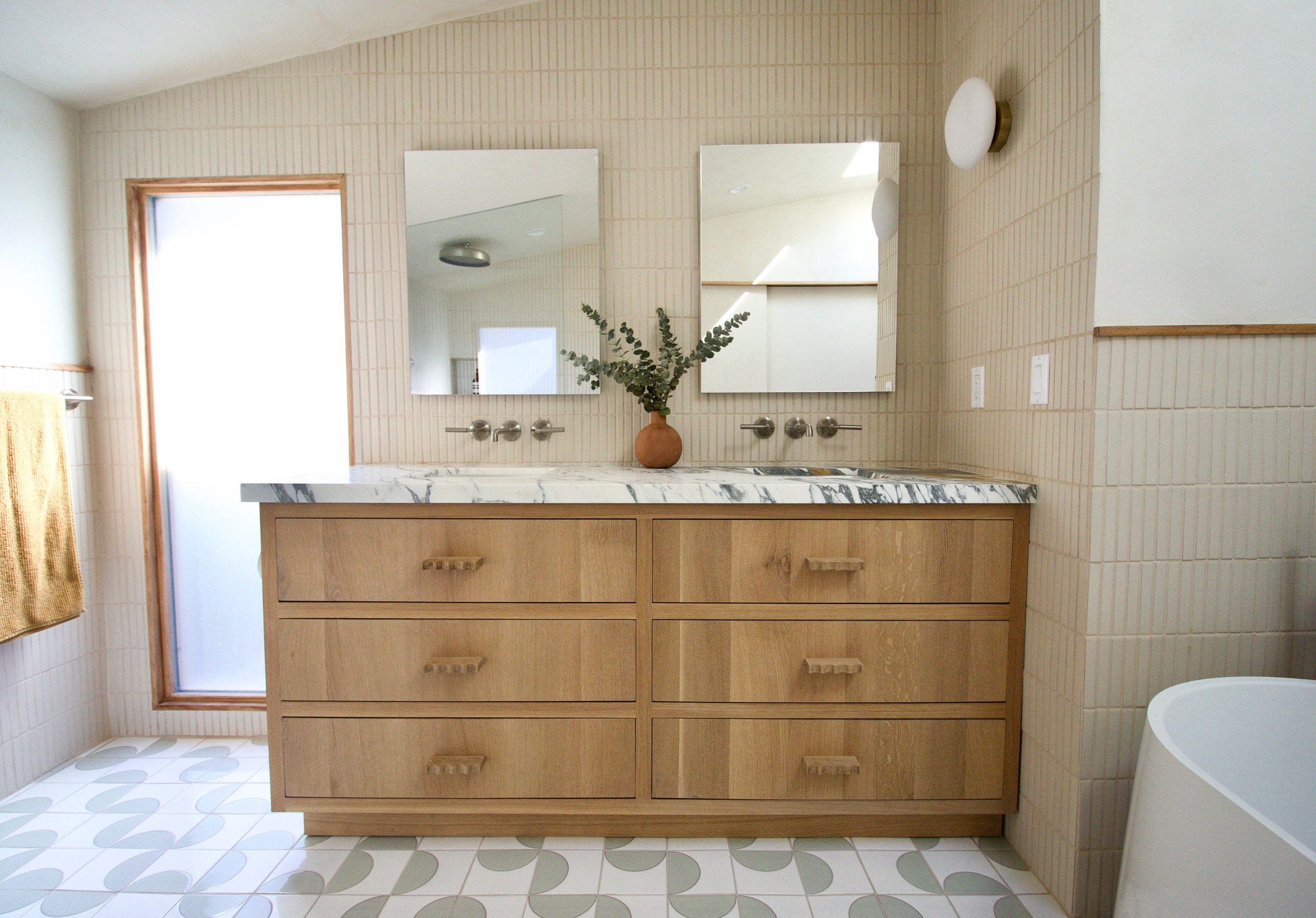 1x6 Straight Set Sheeted Original Ceramic Mosaic Tile in Ivory Matte