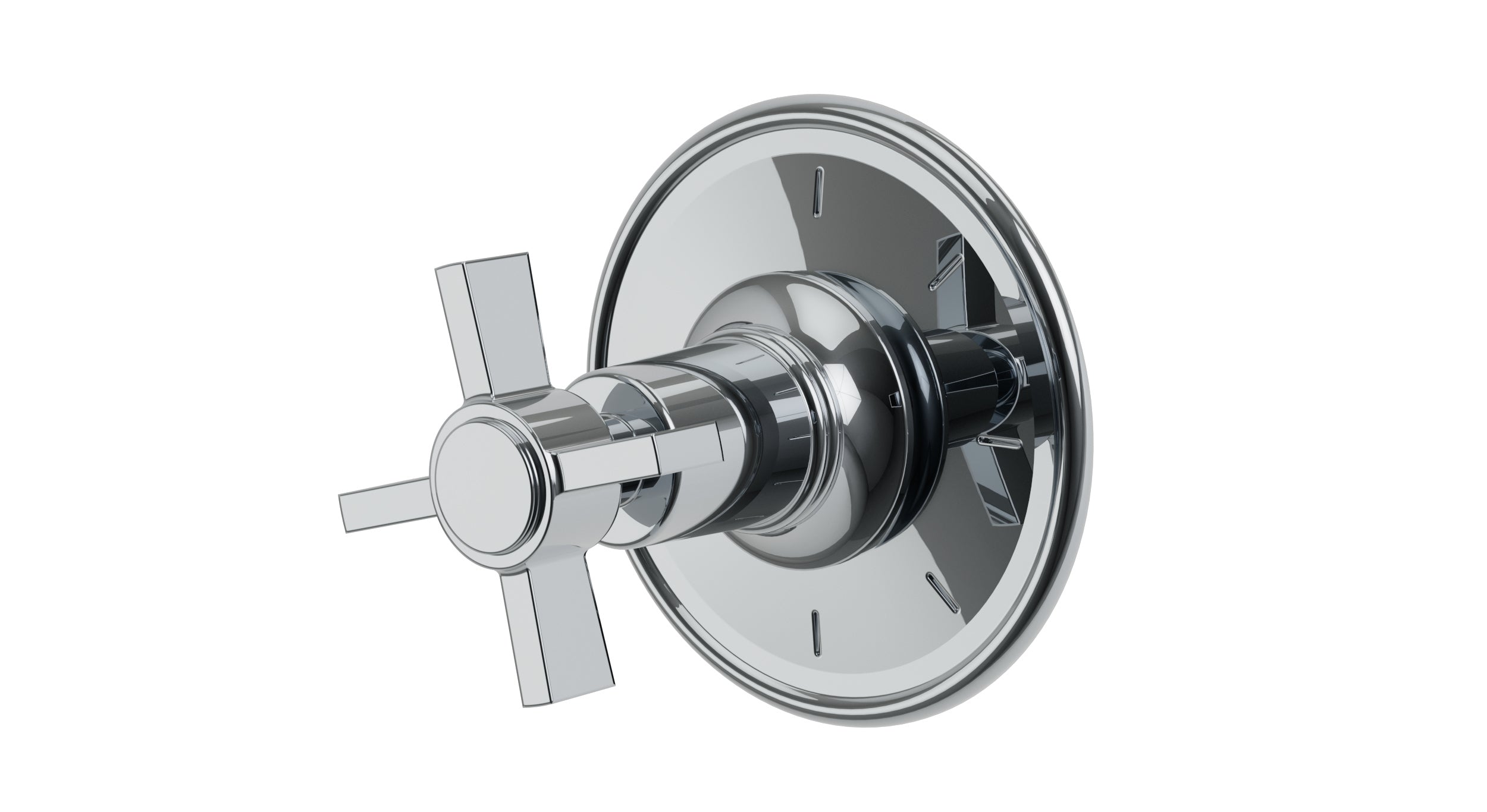 Emerson One Handle Wall Mount Shower Trim with Defined Cross Handle
