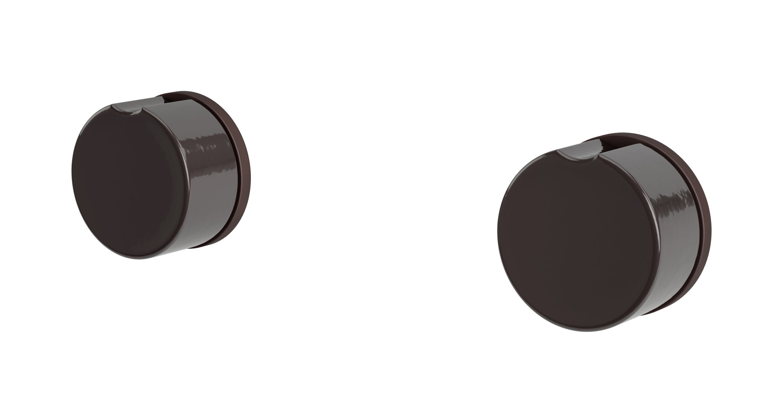 Foundry Two Handle Wall Mount Bath Trim with Groove Ceramic Knob Handles in Architectural Copper