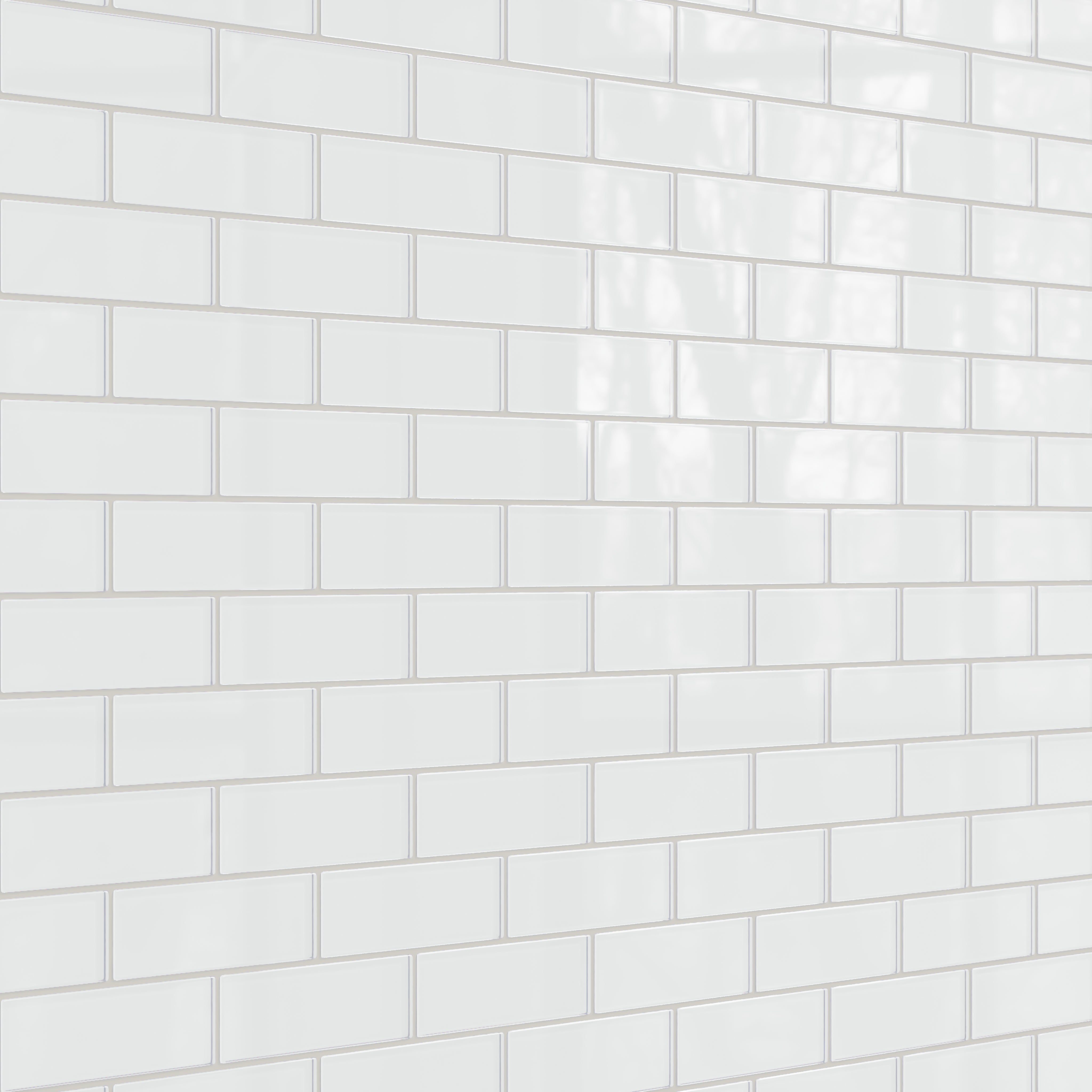 2x6 Glass Tile in Egret Gloss