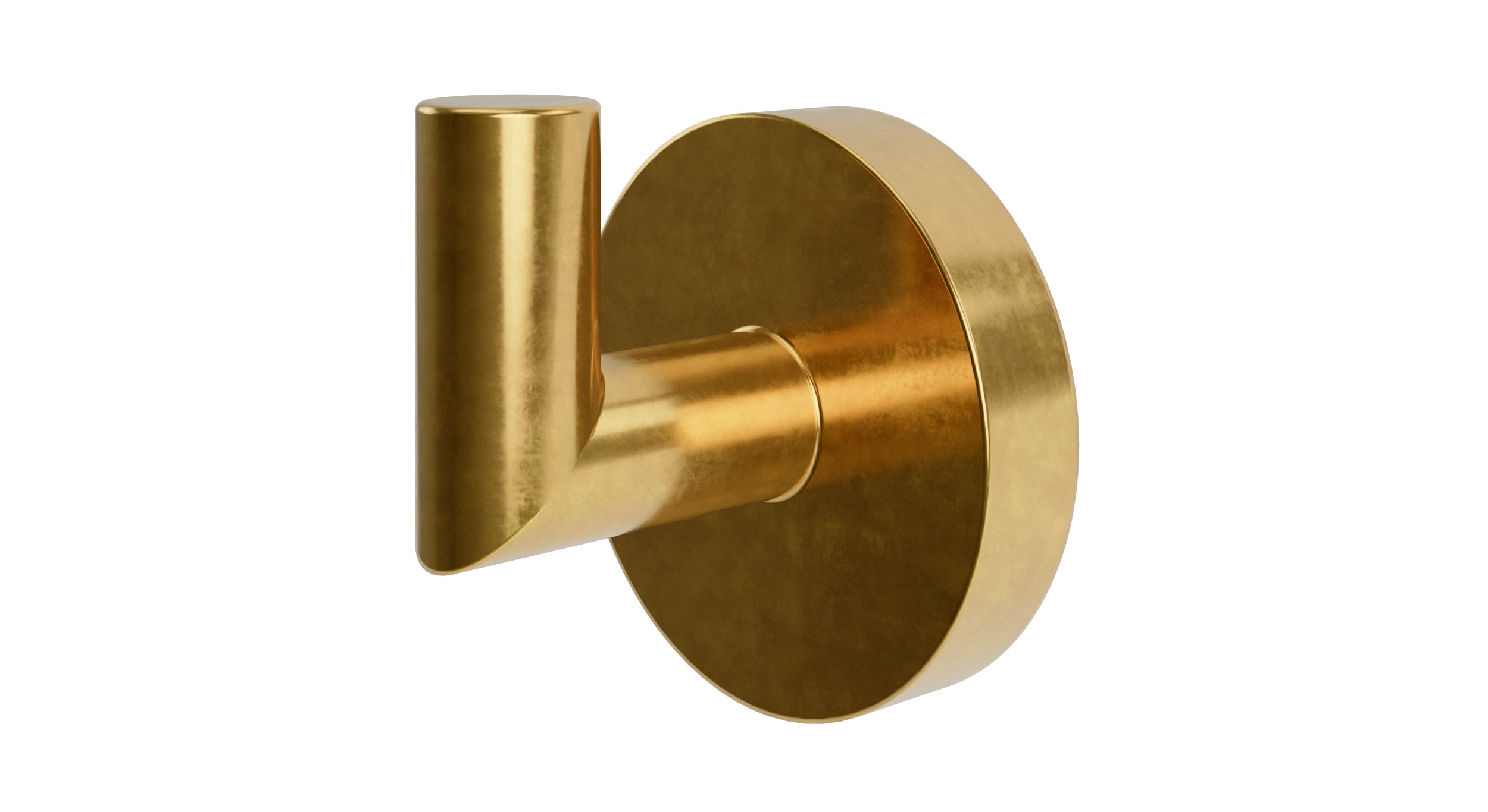 Contour Robe Hook in French Brass