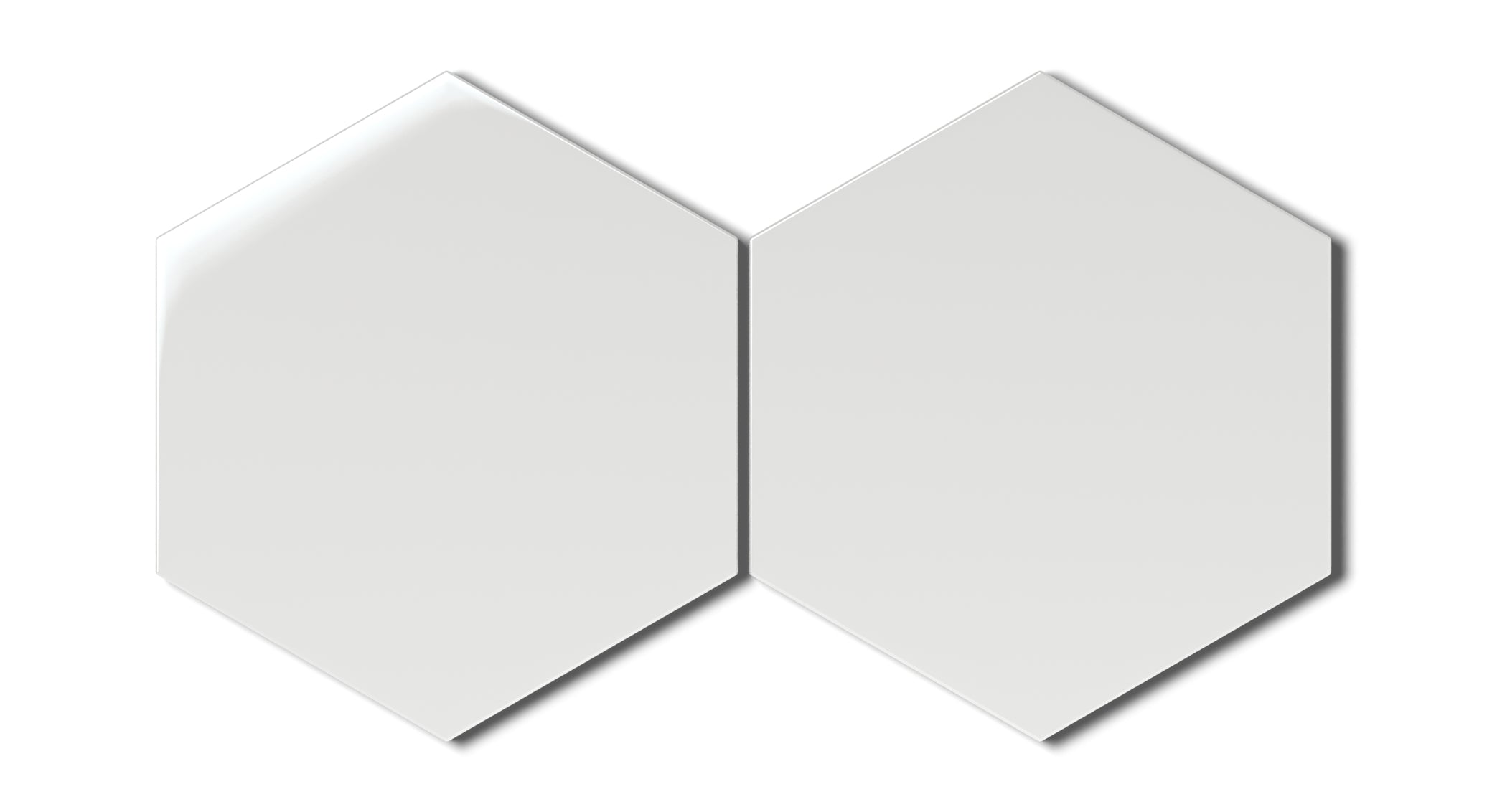 8" Hexagon Natural Press Ceramic Tile in Zinc Gloss
