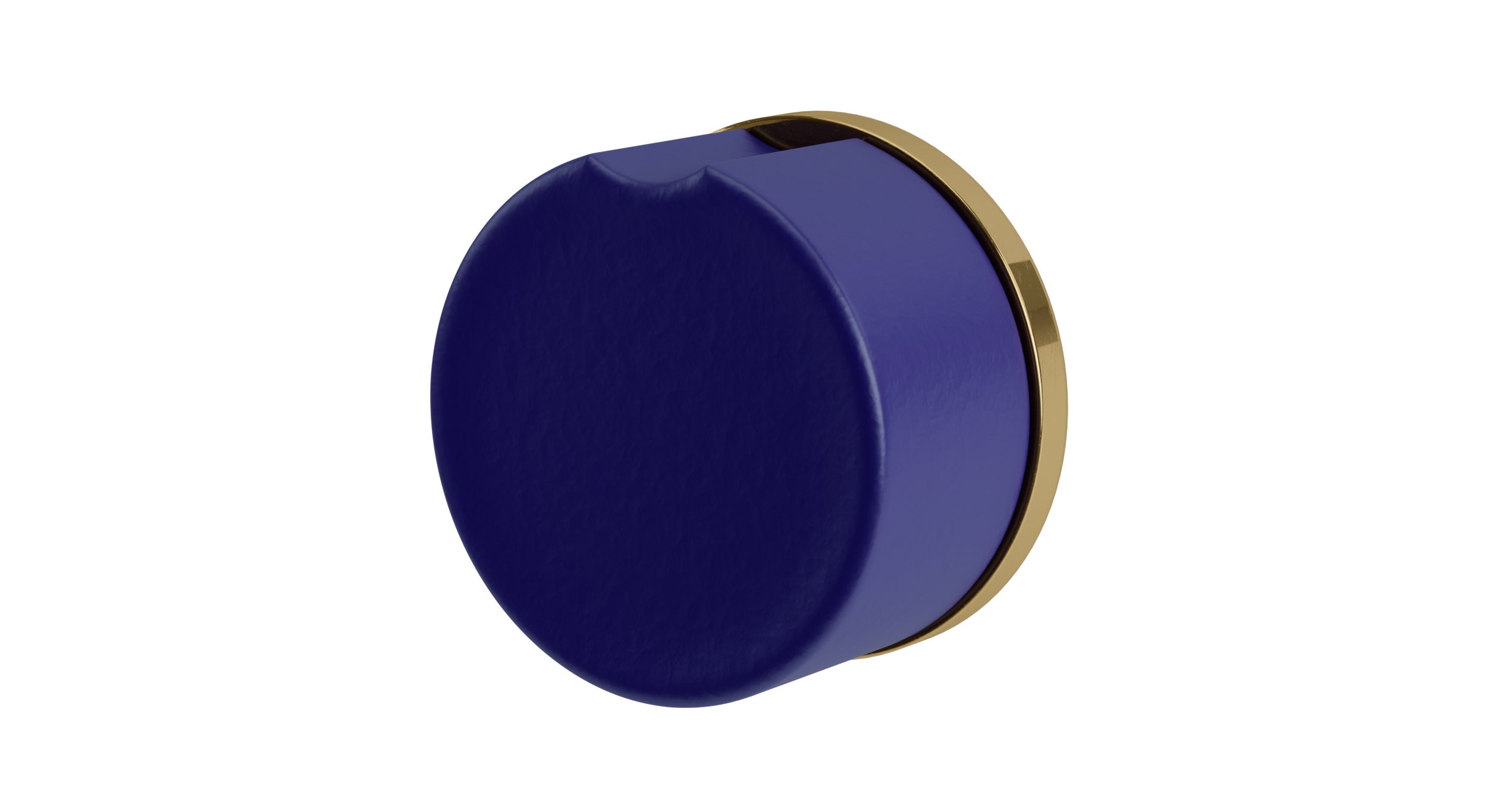 Foundry One Handle Wall Mount Diverter/Volume Control Shower Trim with Groove Ceramic Knob Handle in Uncoated Polished Brass