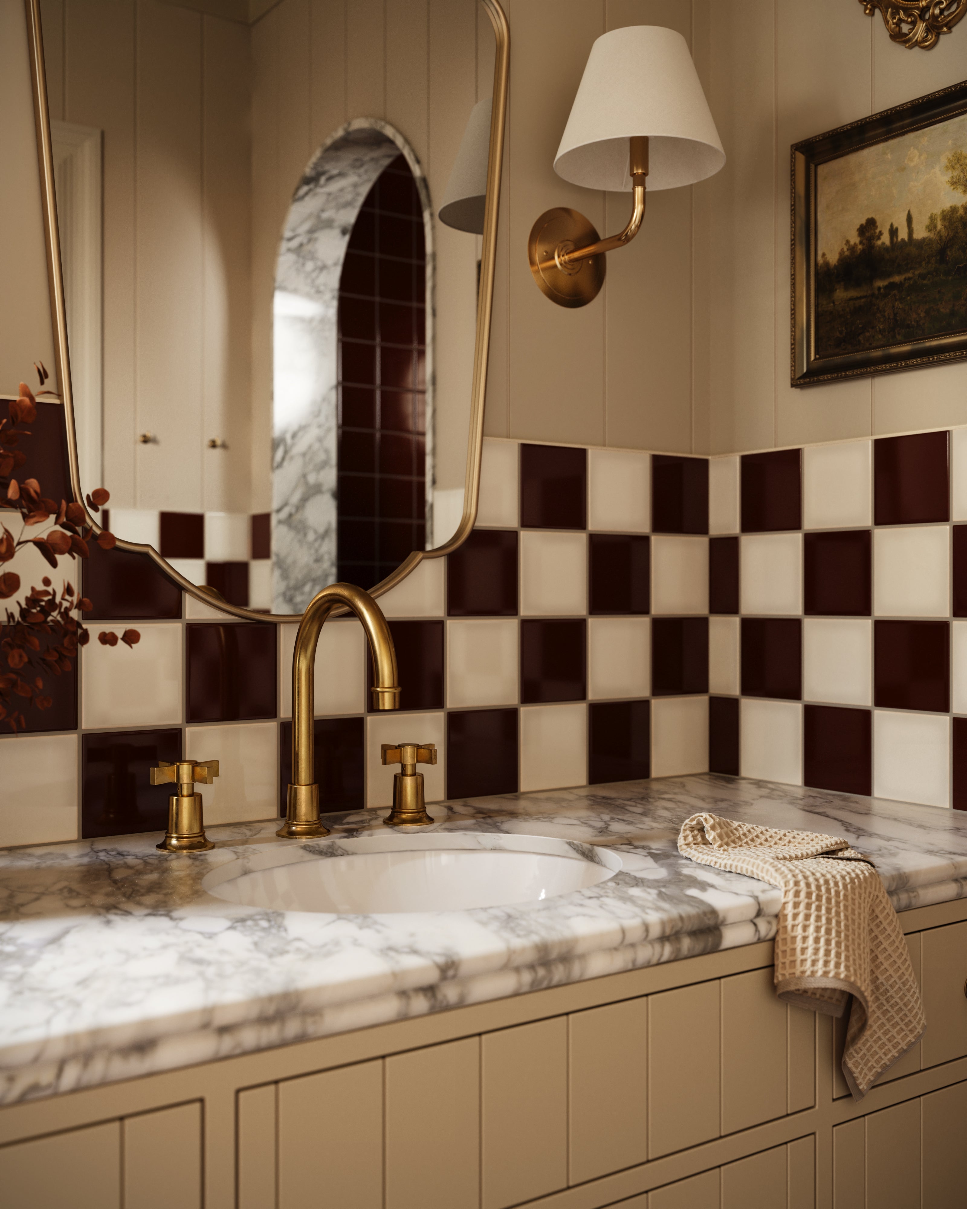 4x4 Original Ceramic Tile in Garnet Gloss