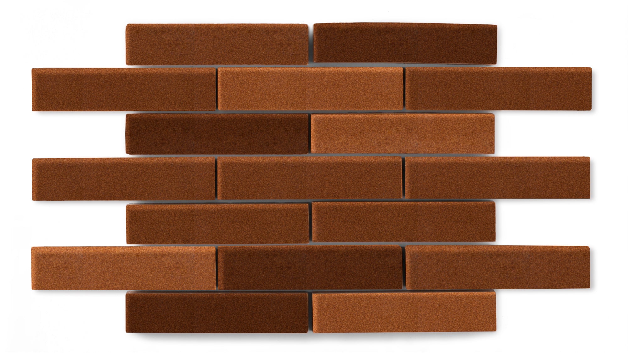 1x4 Half Offset Sheeted Original Ceramic Mosaic Tile in Antique