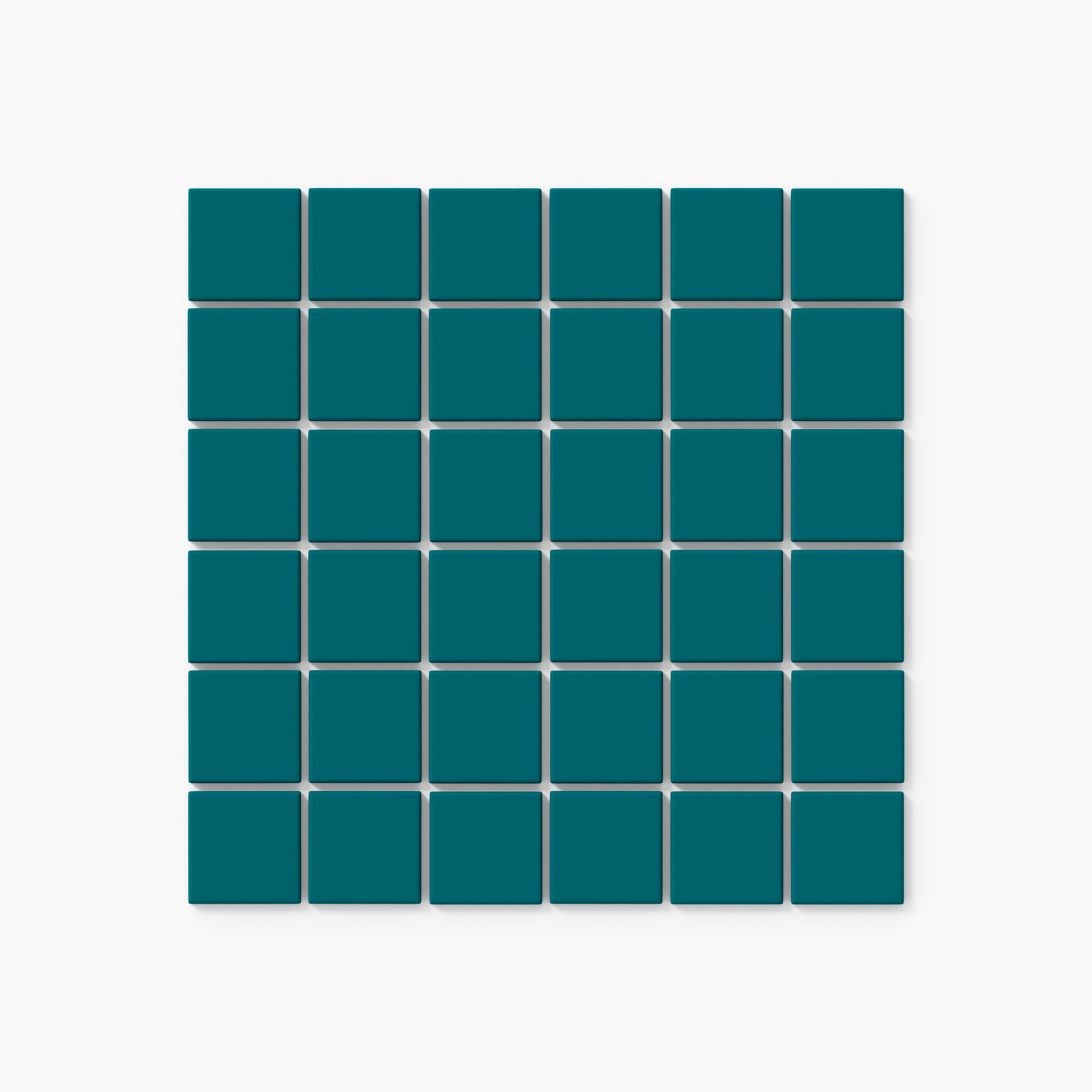 2x2 Straight Set Sheeted Natural Press Ceramic Mosaic Tile in Maya Blue Matte