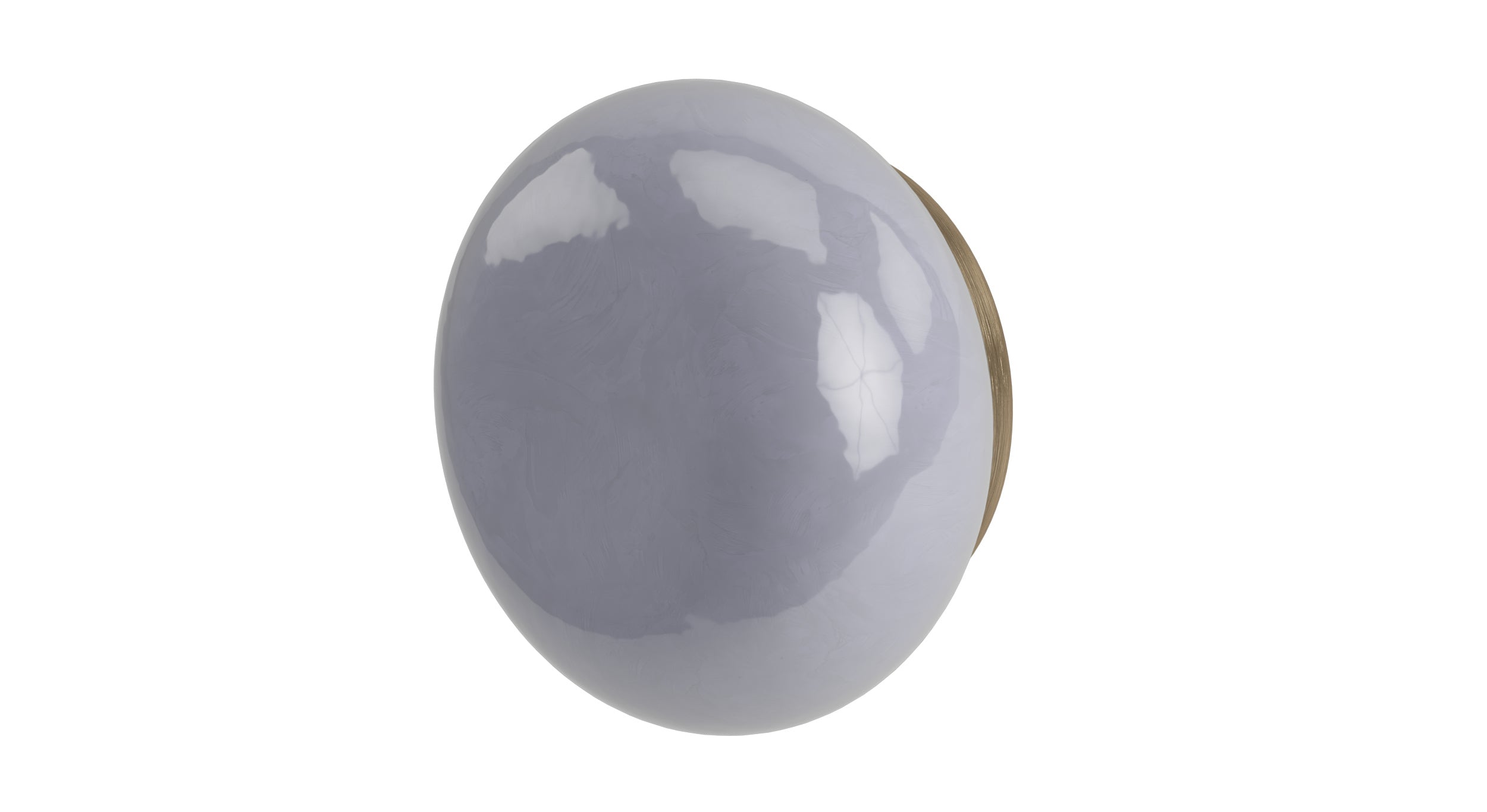 Foundry One Handle Wall Mount Diverter/Volume Control Shower Trim with Pebble Ceramic Knob Handle in Antique Brass