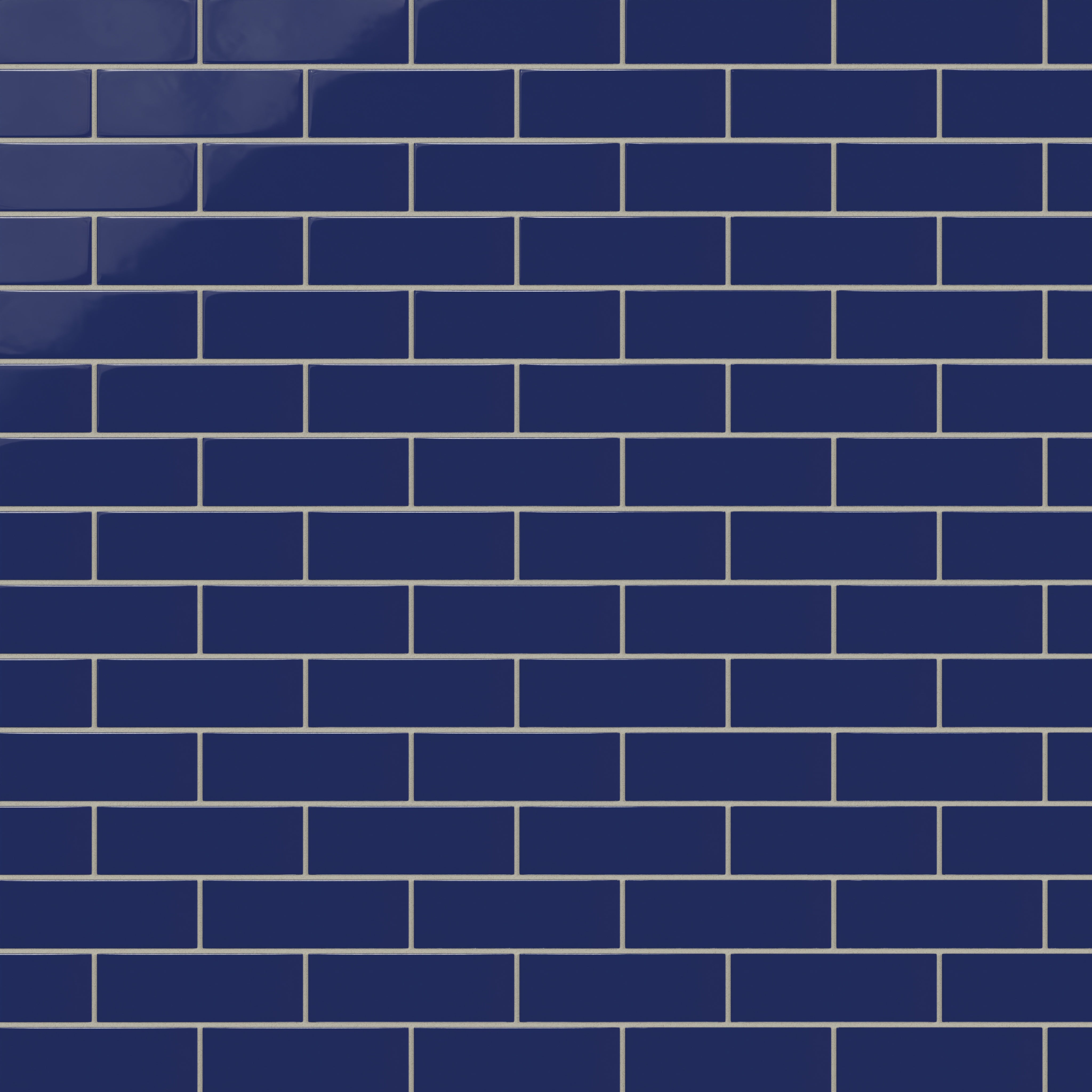 2x6 Natural Press Ceramic Tile in Ultramarine Gloss