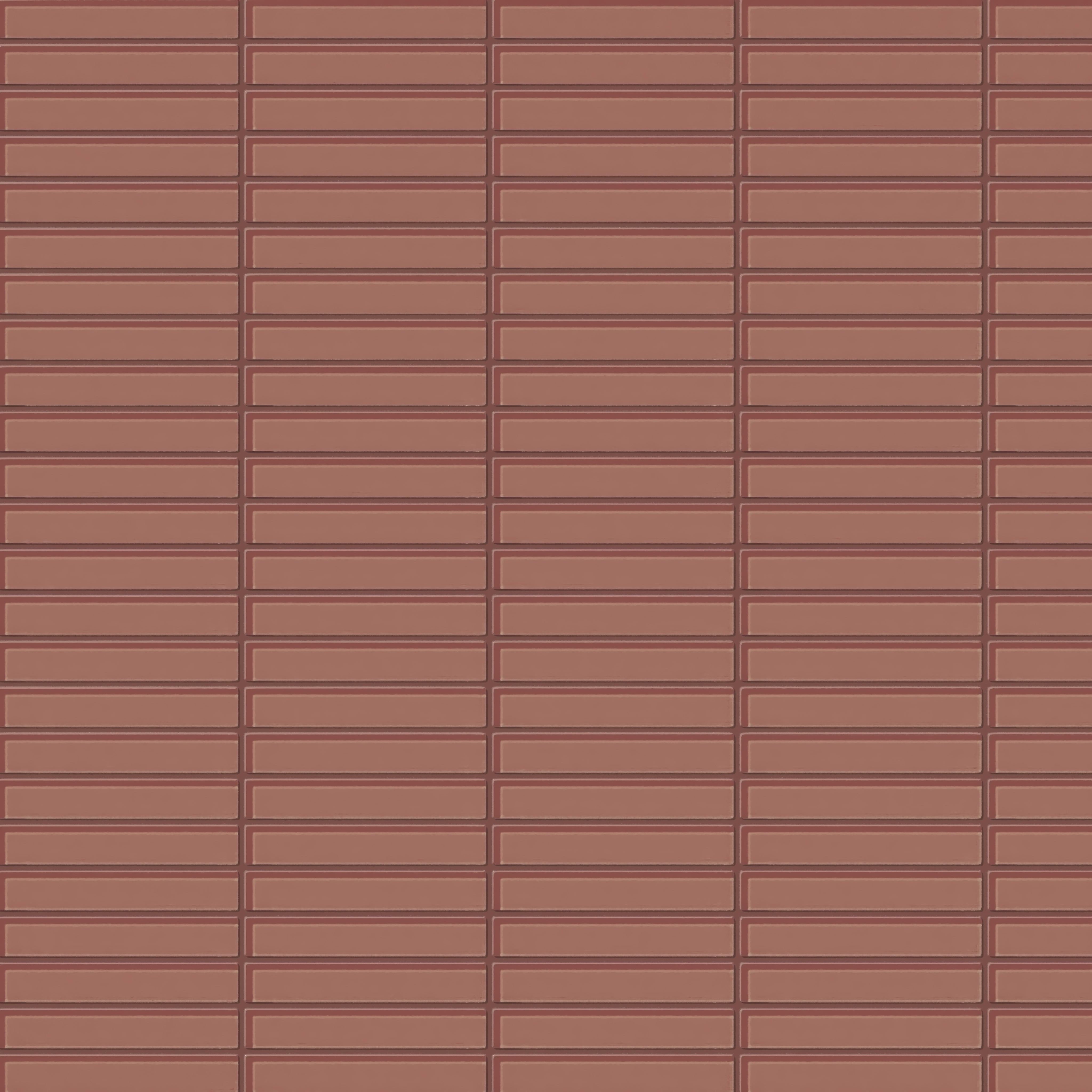 1x6 Straight Set Sheeted Glass Mosaic Tile in Flicker Gloss