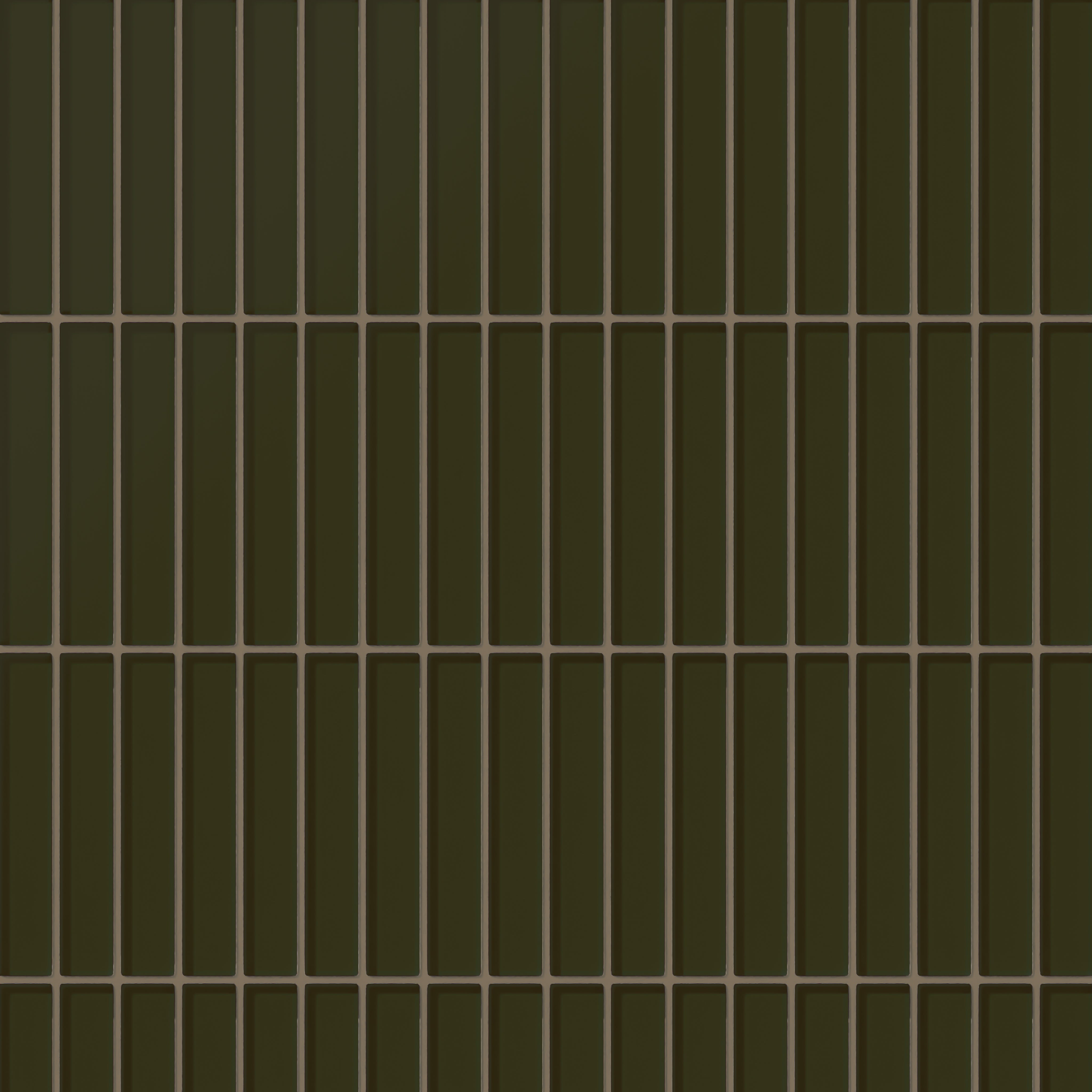1x6 Straight Set Sheeted Glass Mosaic Tile in Catbird Matte