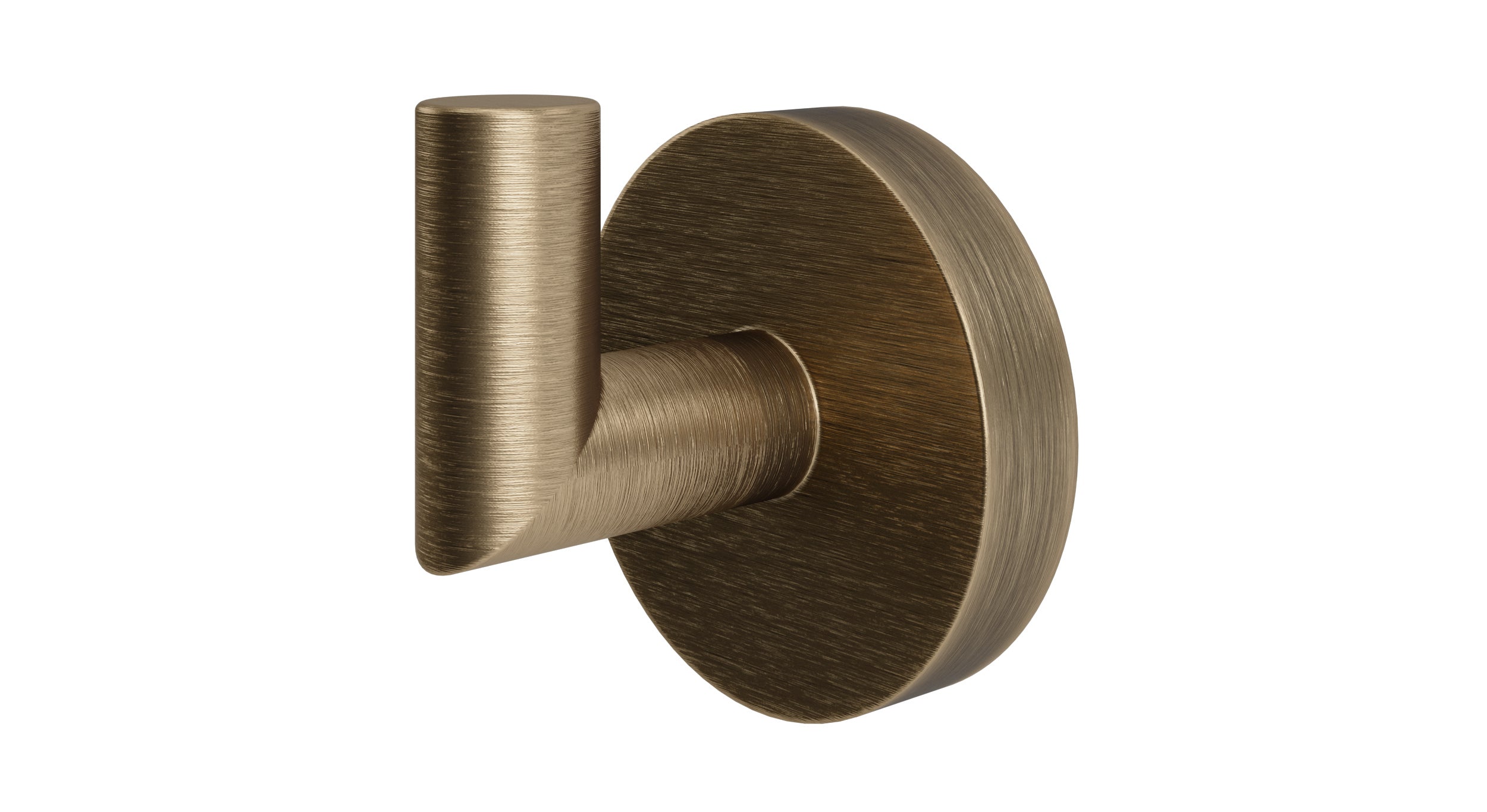 Contour Robe Hook in Antique Brass