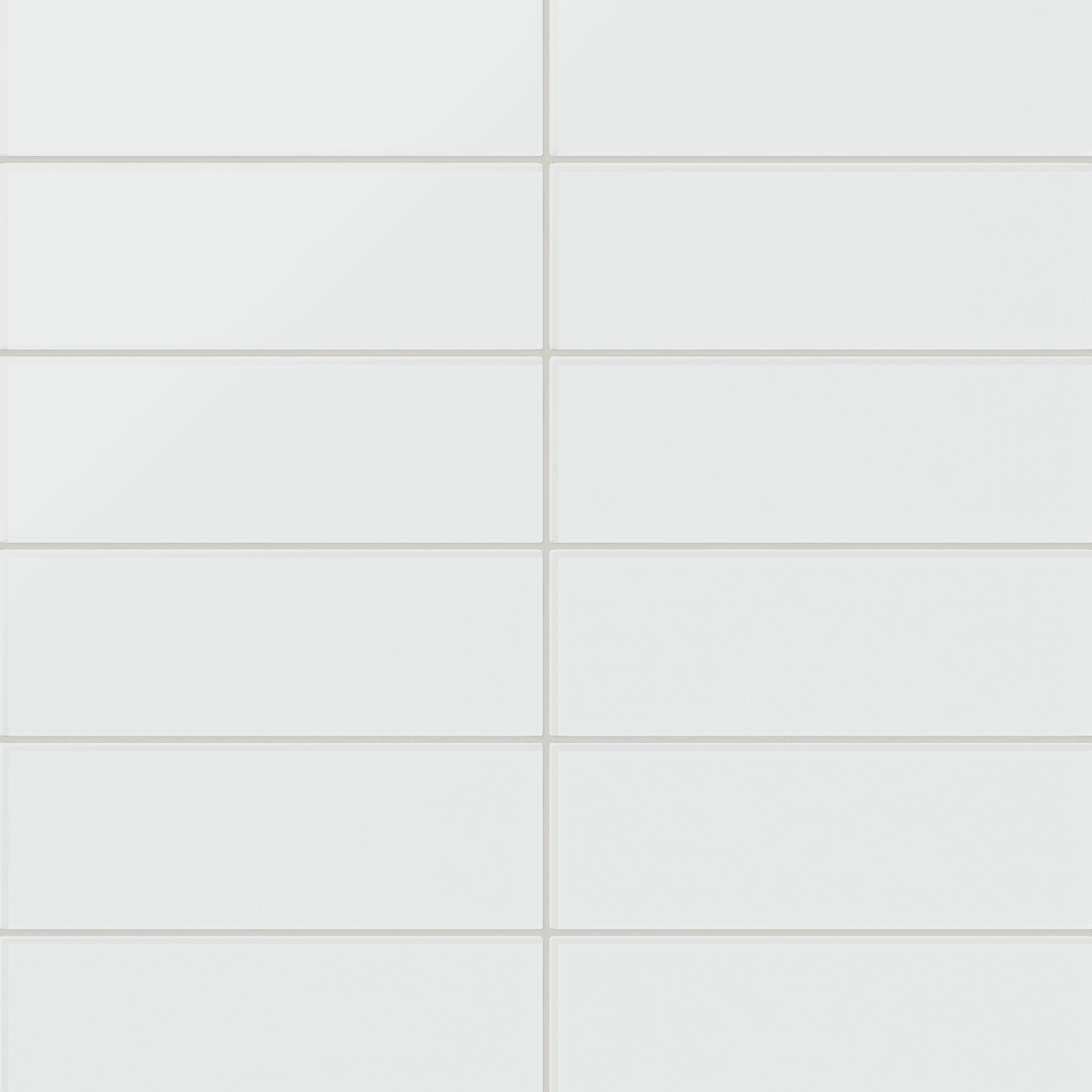 4x12 Glass Tile in Egret Matte