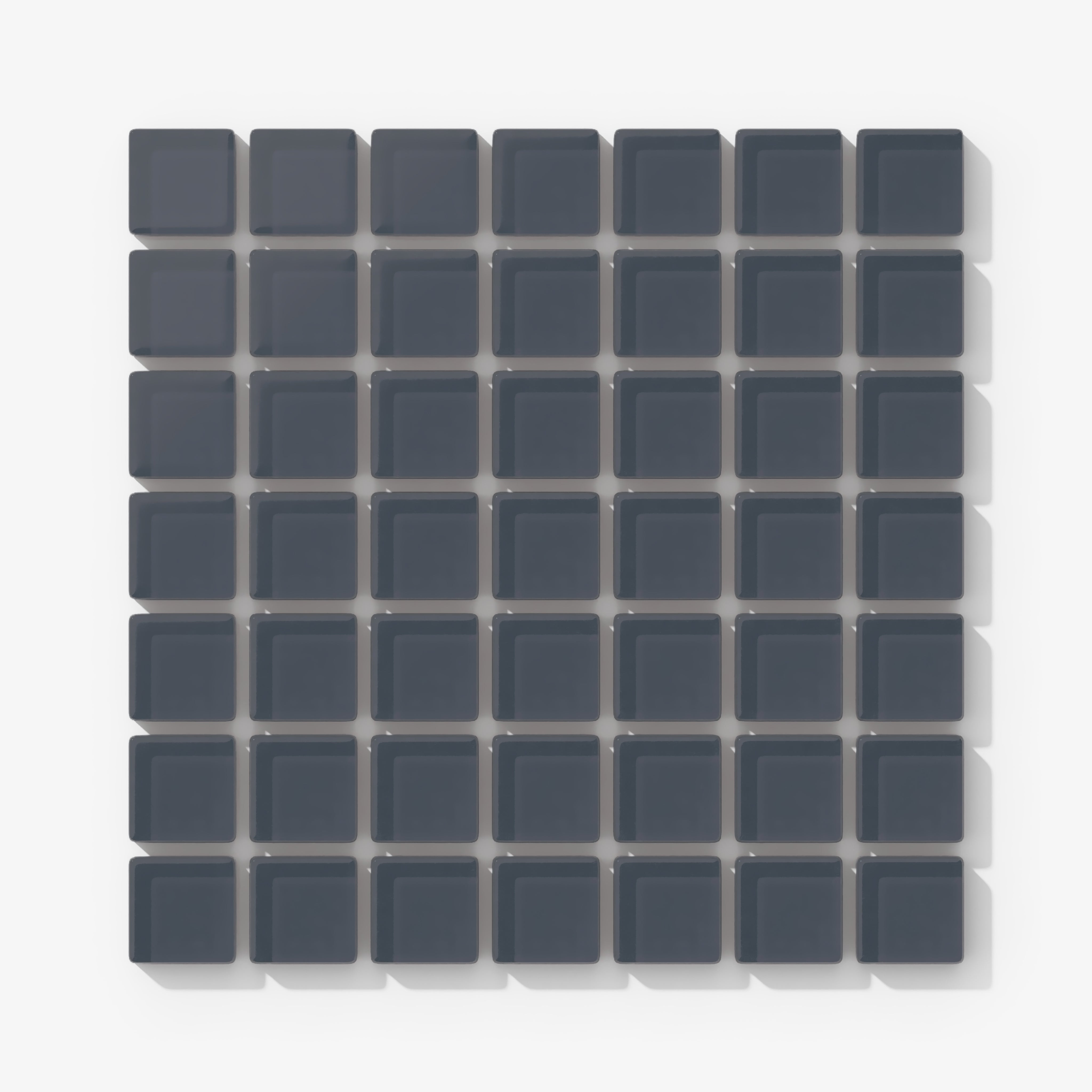 1x1 Straight Set Sheeted Glass Mosaic Tile in Junco Matte