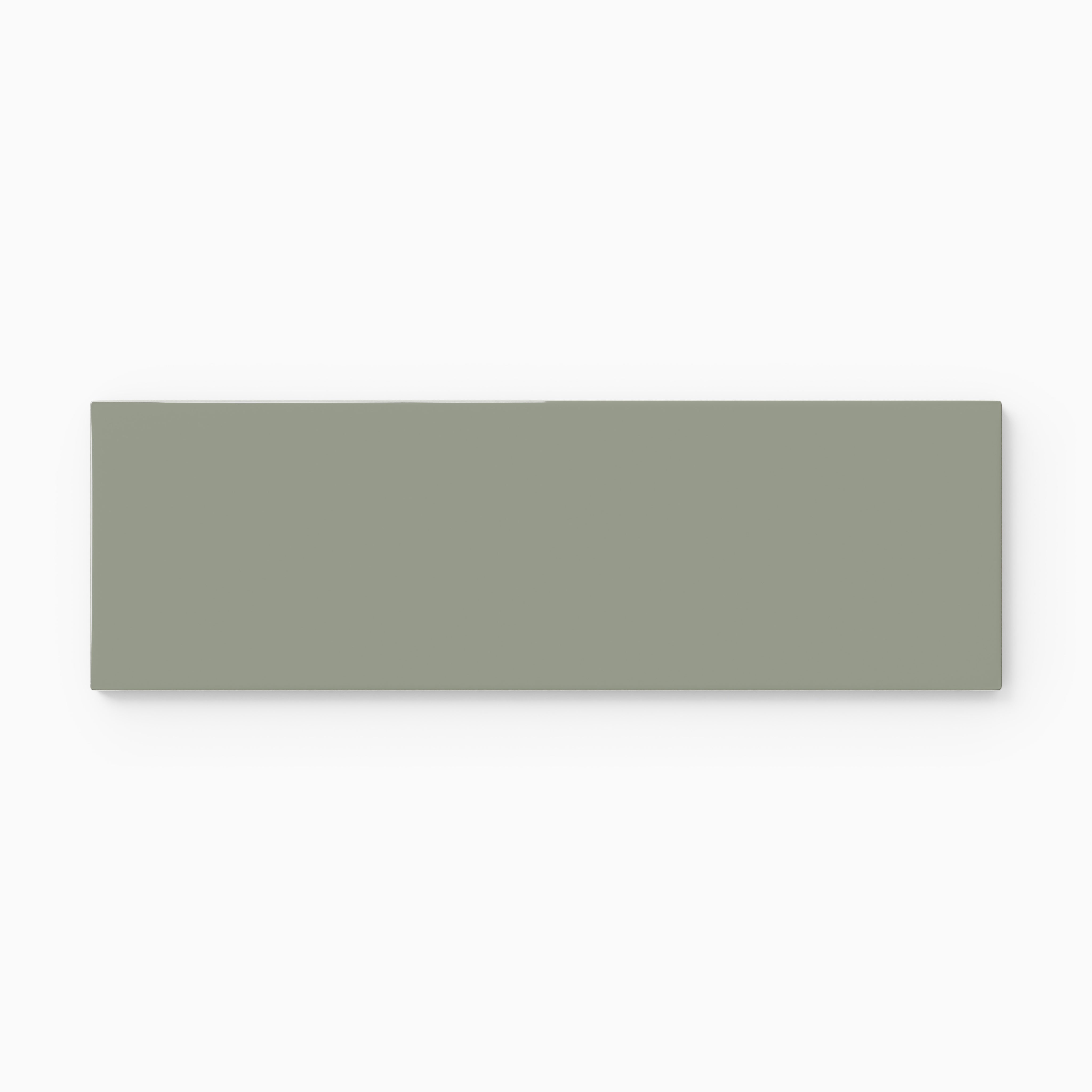 3x9 Natural Press Ceramic Tile in Terre Verte Gloss