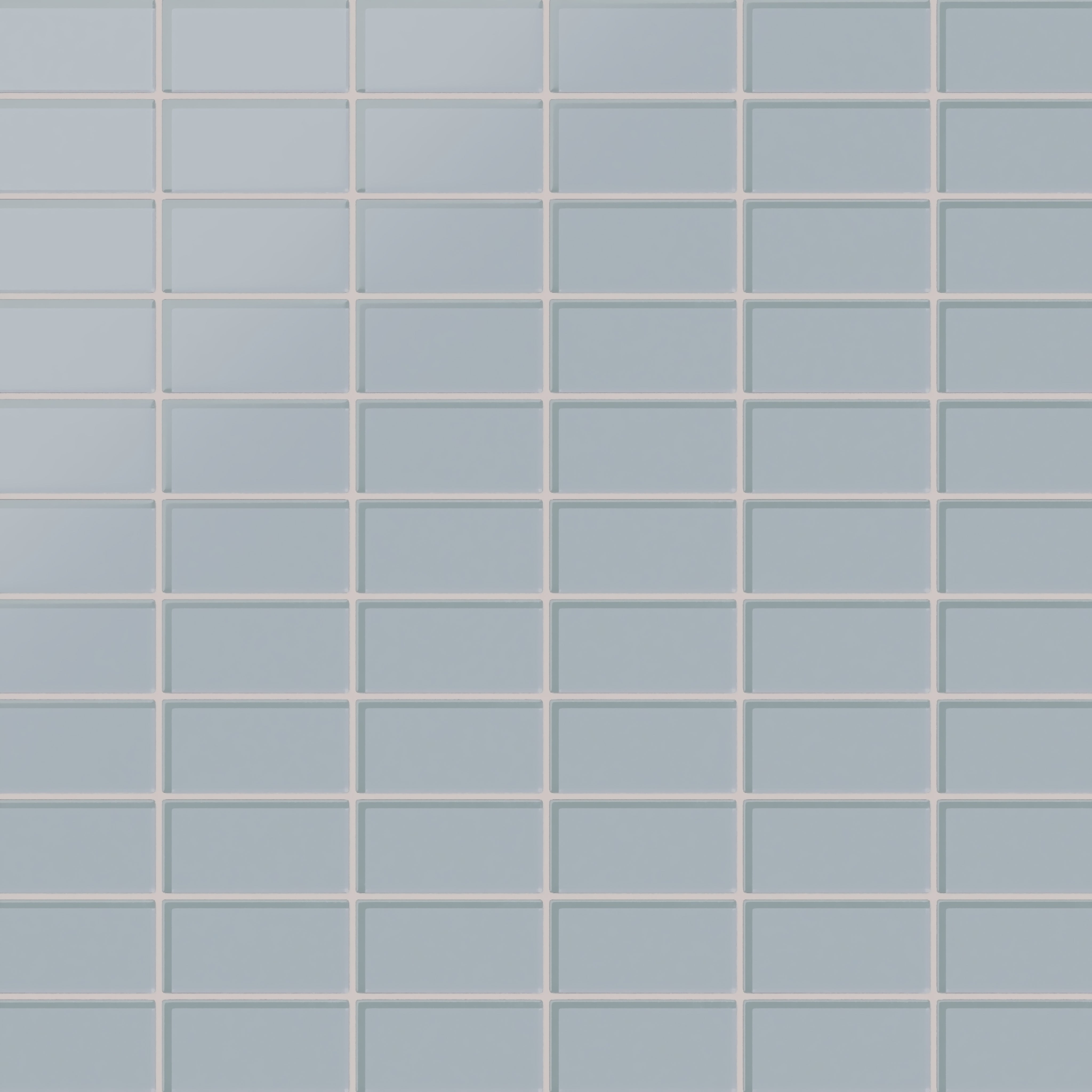 2x4 Straight Set Sheeted Glass Mosaic Tile in Pinyon Jay Matte