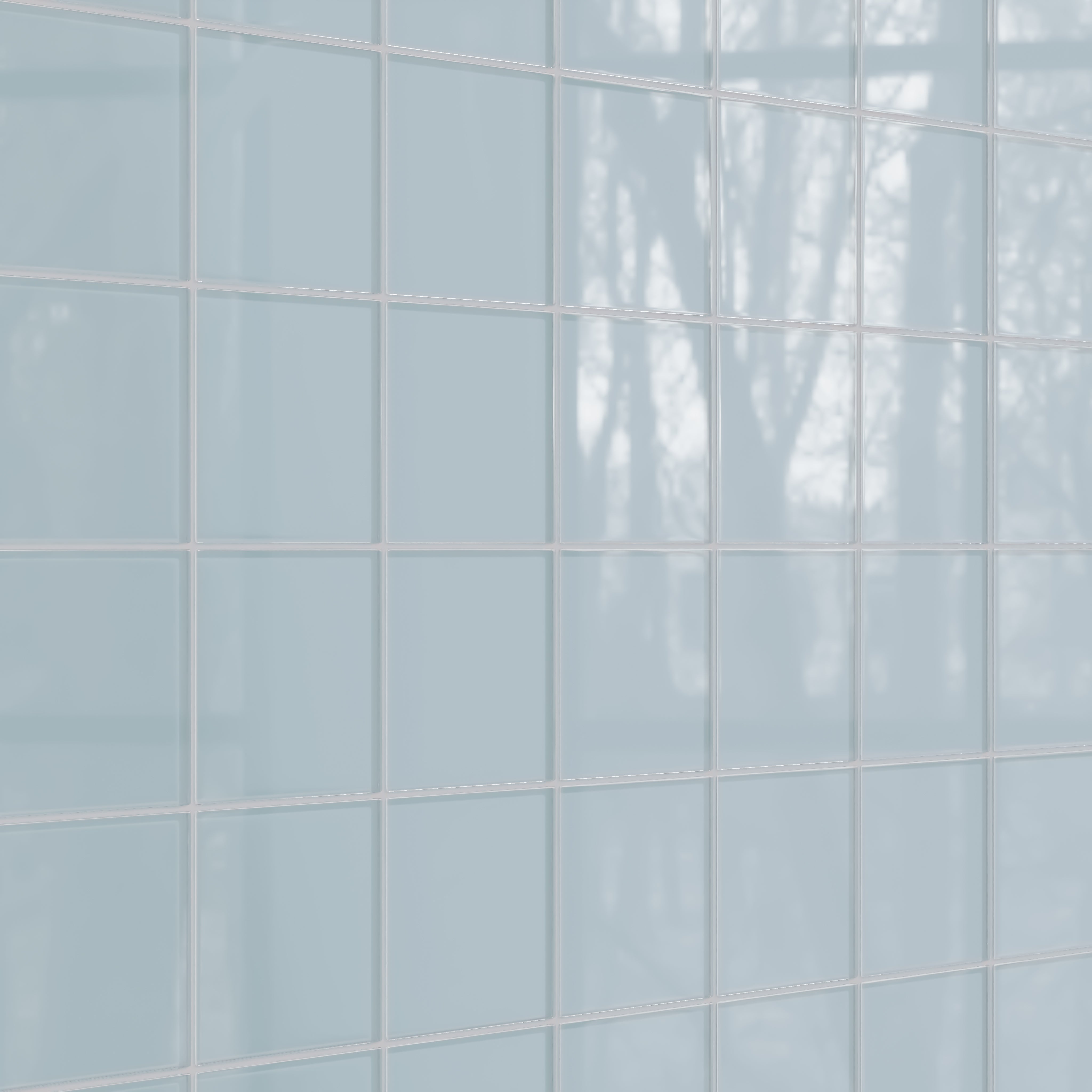 6x6 Glass Tile in Partridge Gloss
