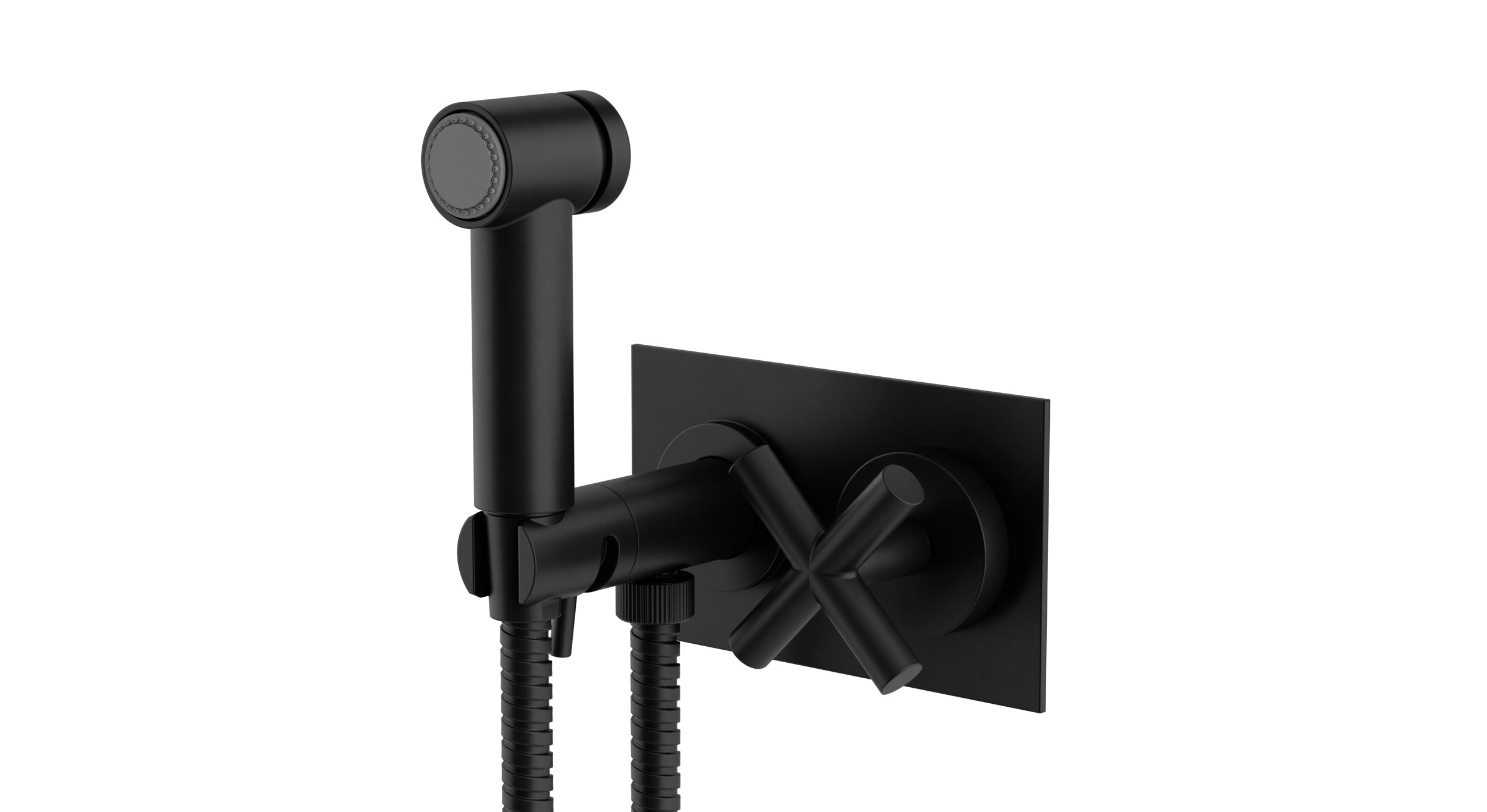 Contour One Handle Wall Mount Bidet Trim with Soft Cross Handle in Oil Rubbed Bronze