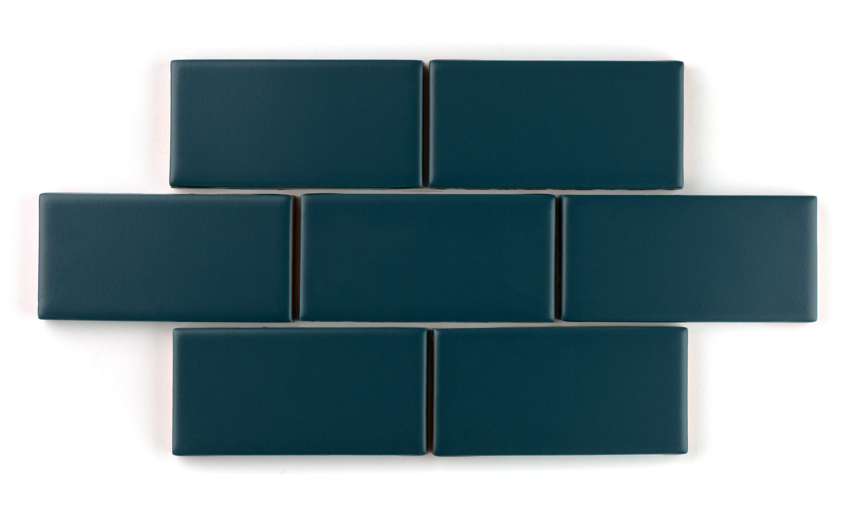 1x1 Straight Set Sheeted Original Ceramic Mosaic Tile in Caspian Sea Matte
