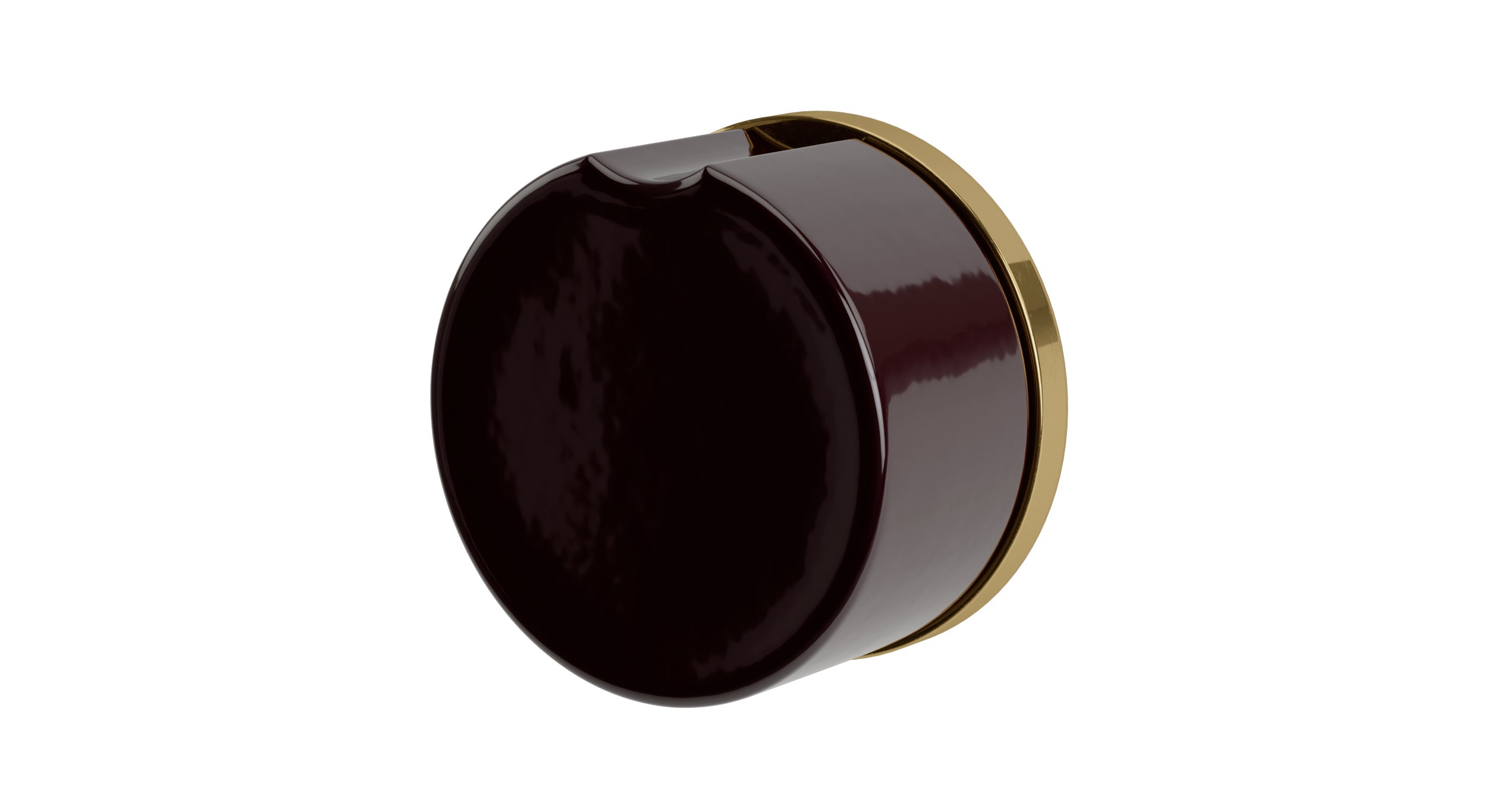 Foundry One Handle Wall Mount Diverter/Volume Control Shower Trim with Groove Ceramic Knob Handle in Uncoated Polished Brass