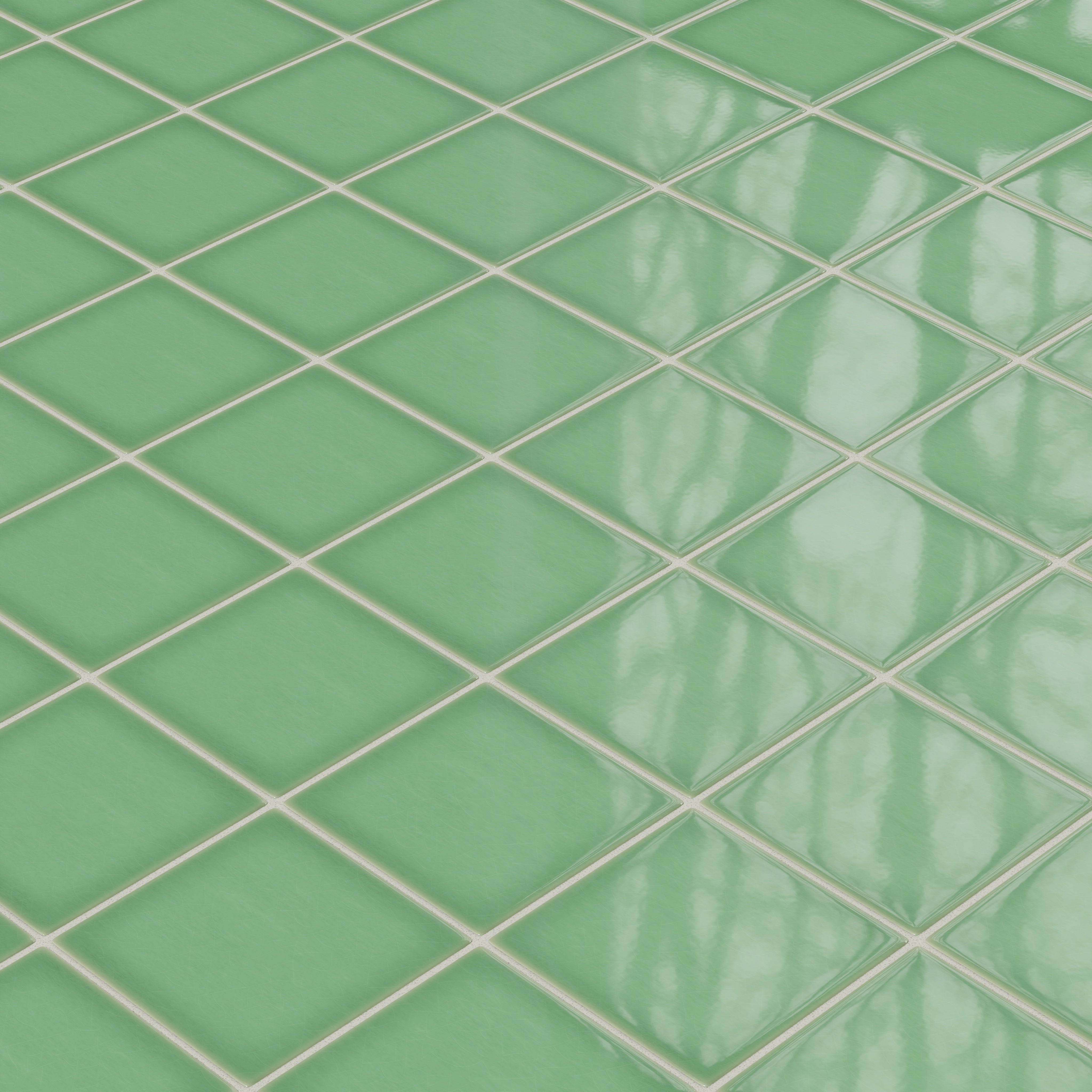 6x6 Original Ceramic Tile in Sea Green Gloss
