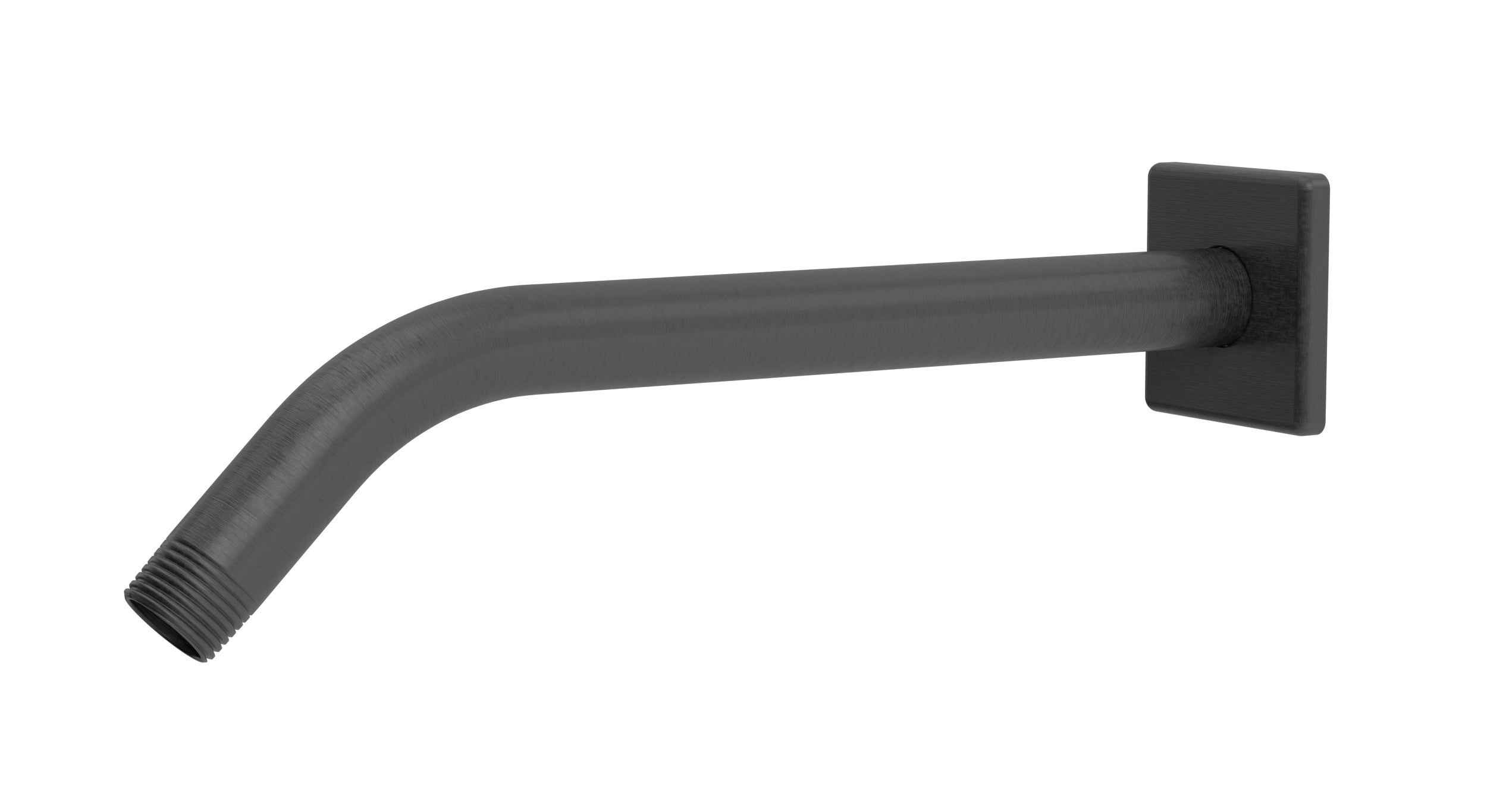Flatiron 45-Degree 12" Shower Arm with Flange in Blackened Nickel