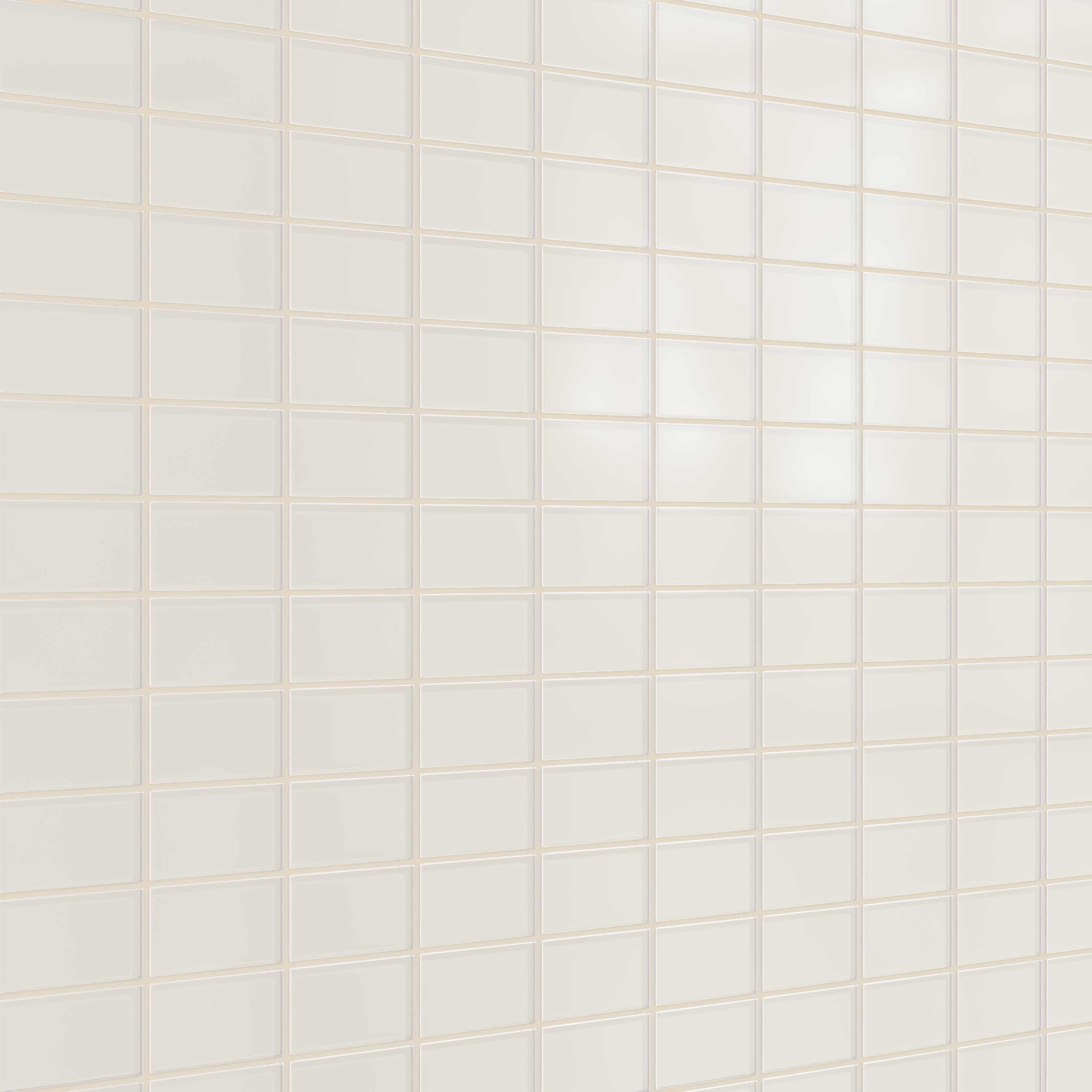 2x4 Straight Set Sheeted Glass Mosaic Tile in Dove Matte