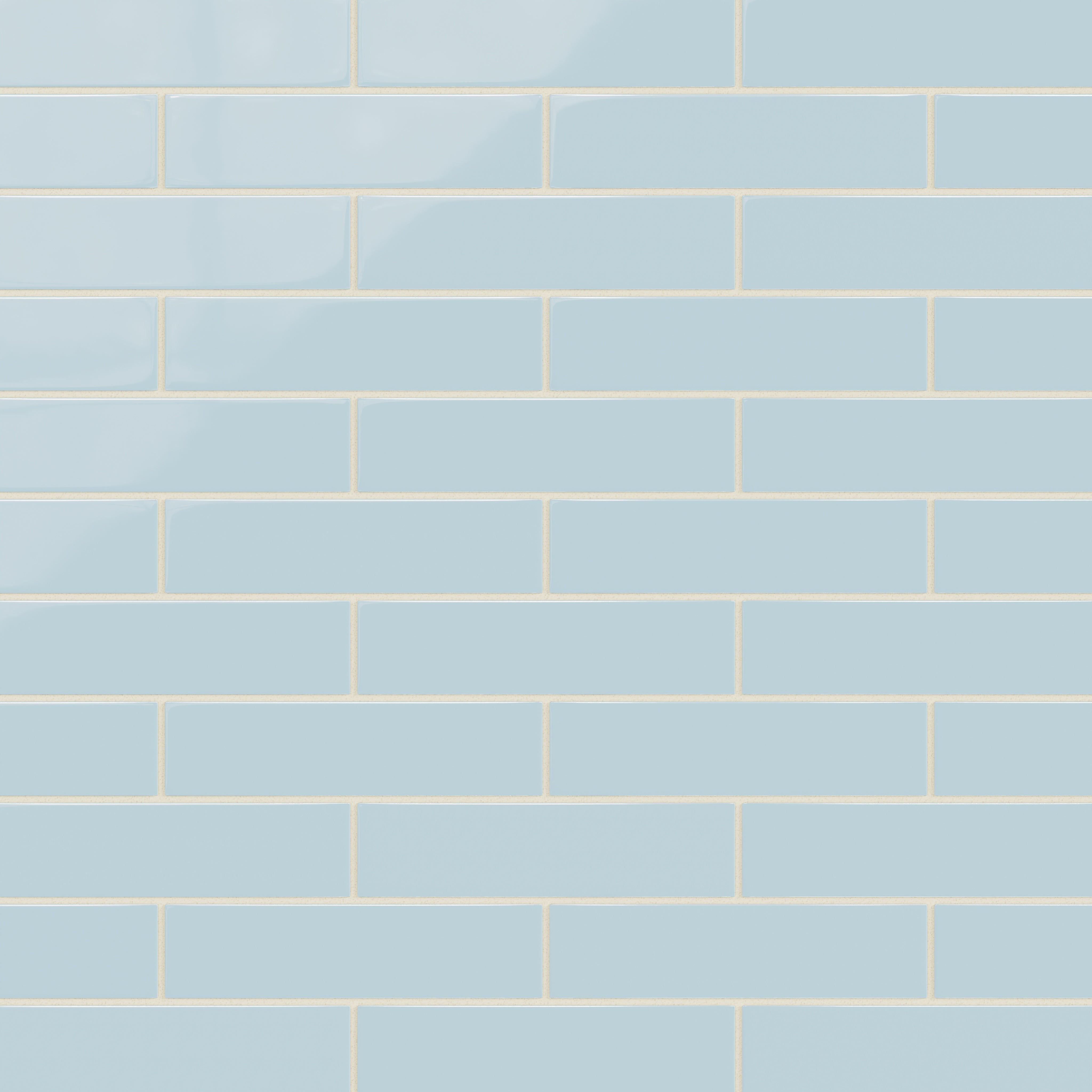 2x8 Natural Press Ceramic Tile in Egyptian Blue Gloss