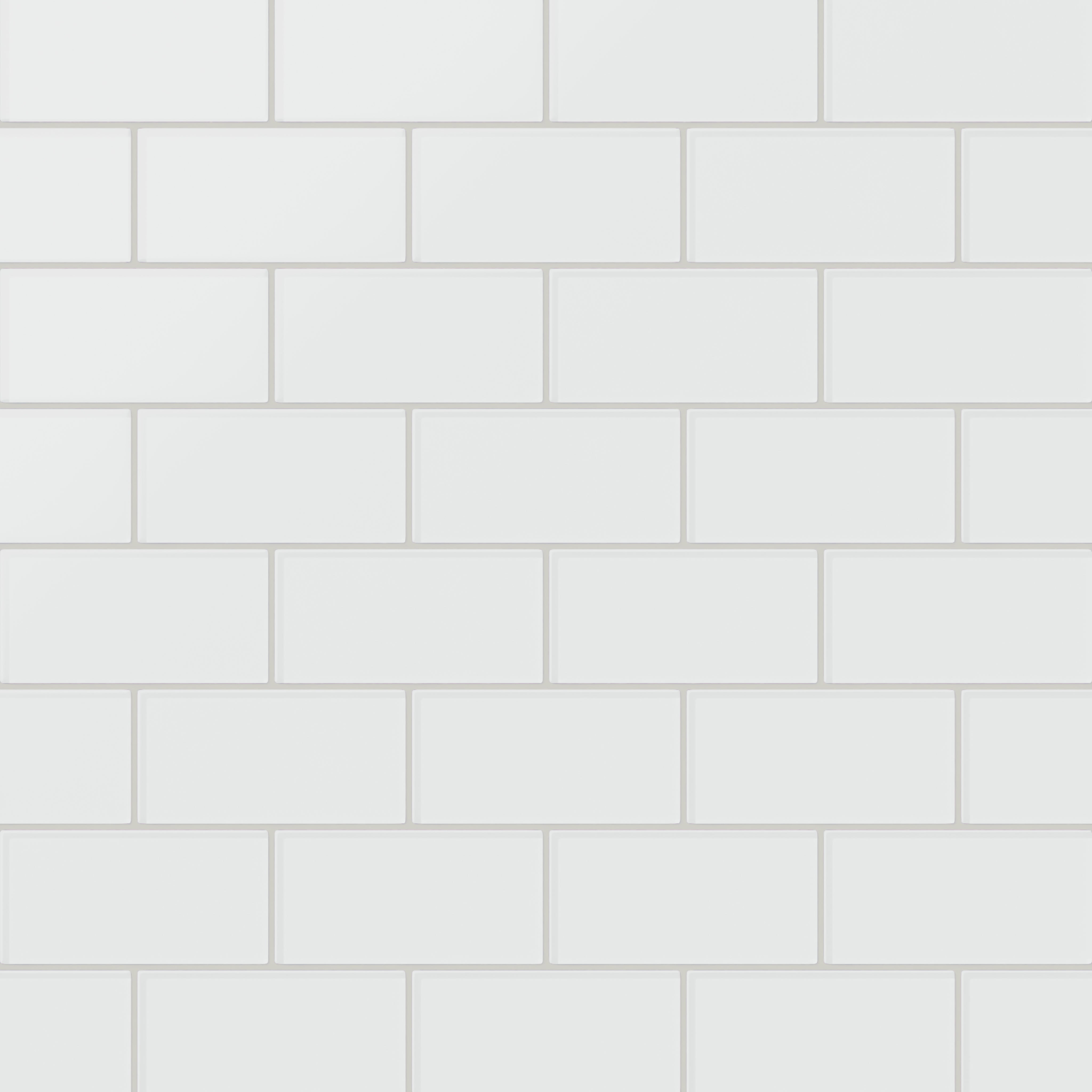 3x6 Glass Tile in Egret Matte