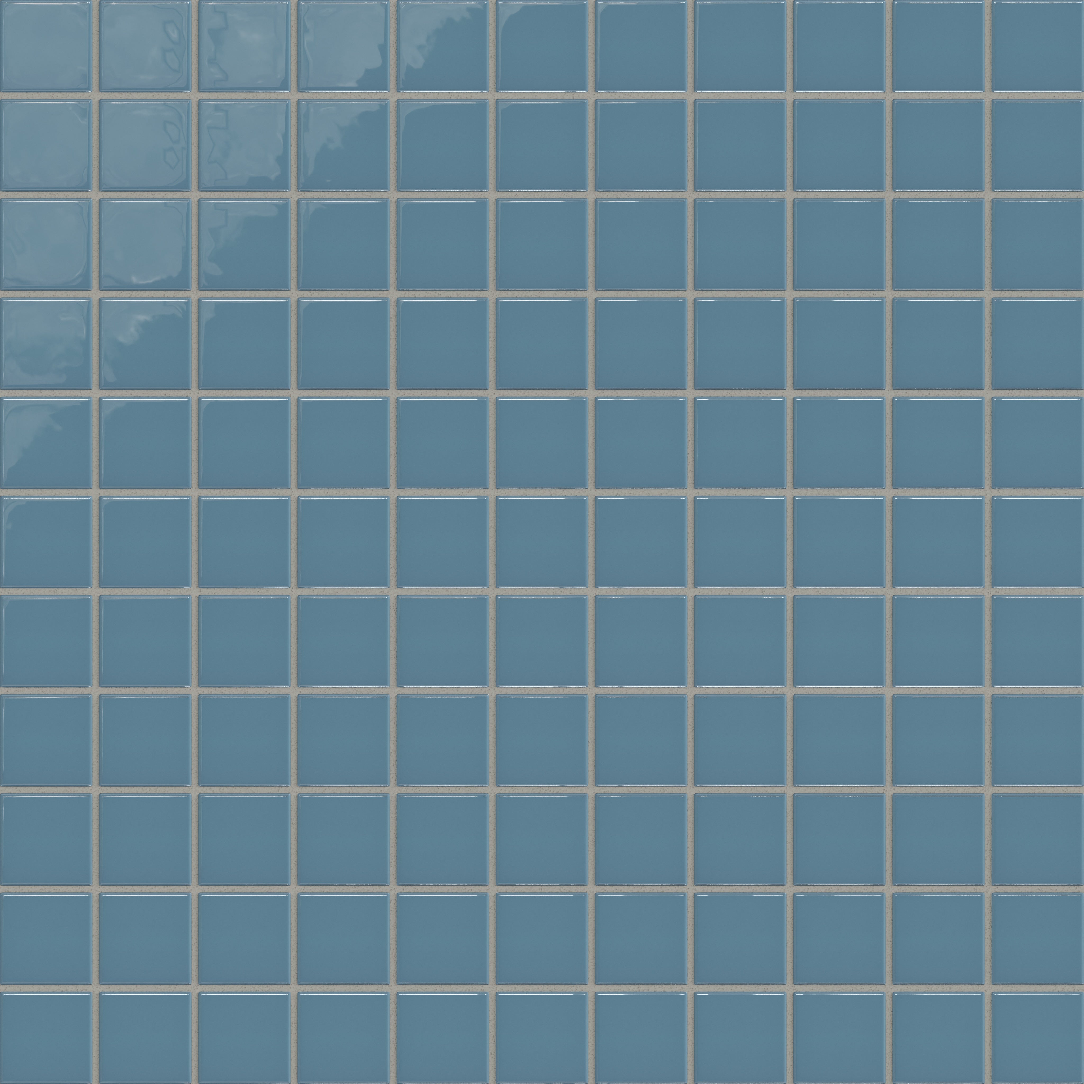 2x2 Straight Set Sheeted Natural Press Ceramic Mosaic Tile in Azurite Gloss