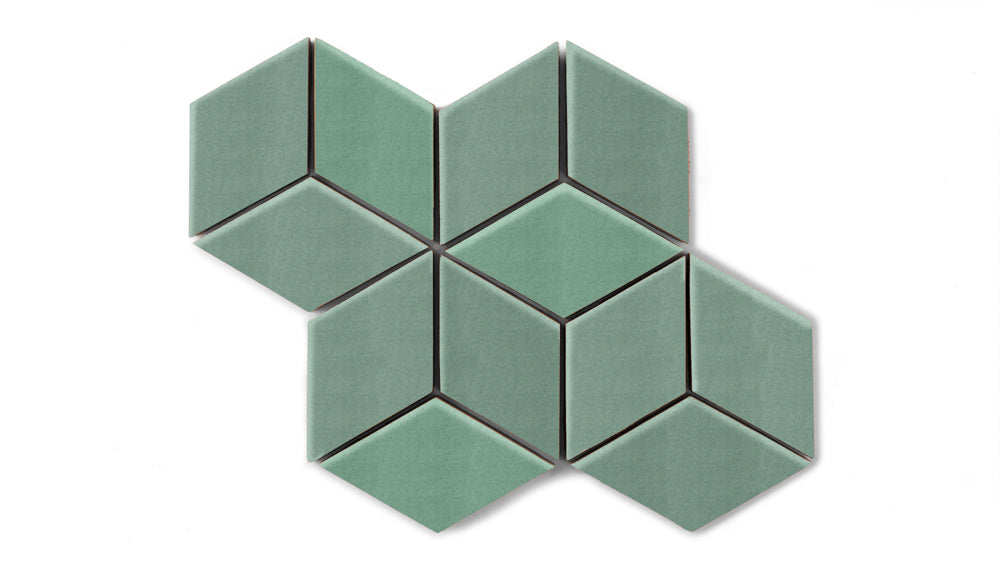 Small Diamond Sheeted - Escher Original Ceramic Mosaic Tile in Amalfi Coast Matte