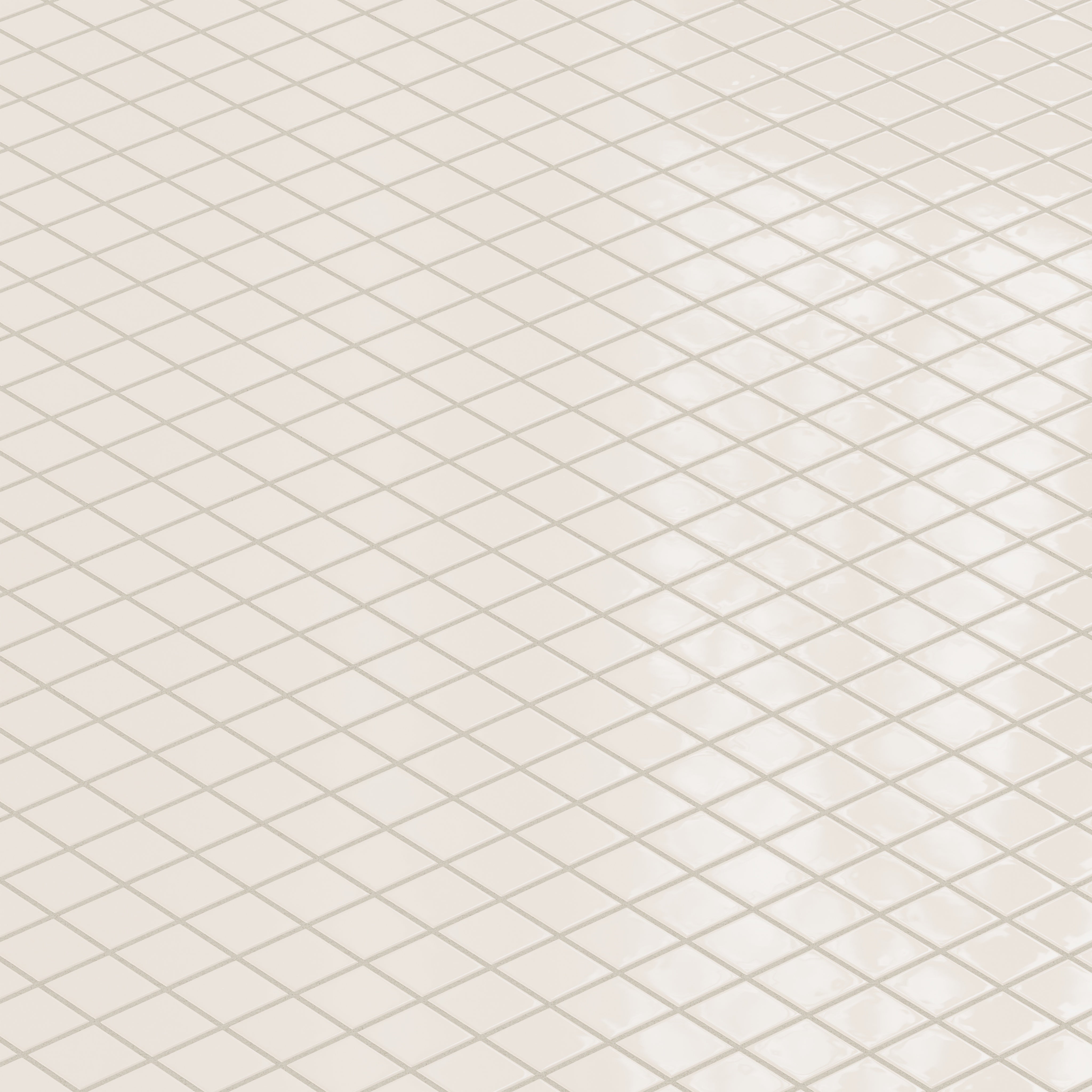 2x2 Straight Set Sheeted Natural Press Ceramic Mosaic Tile in Pearl Gloss