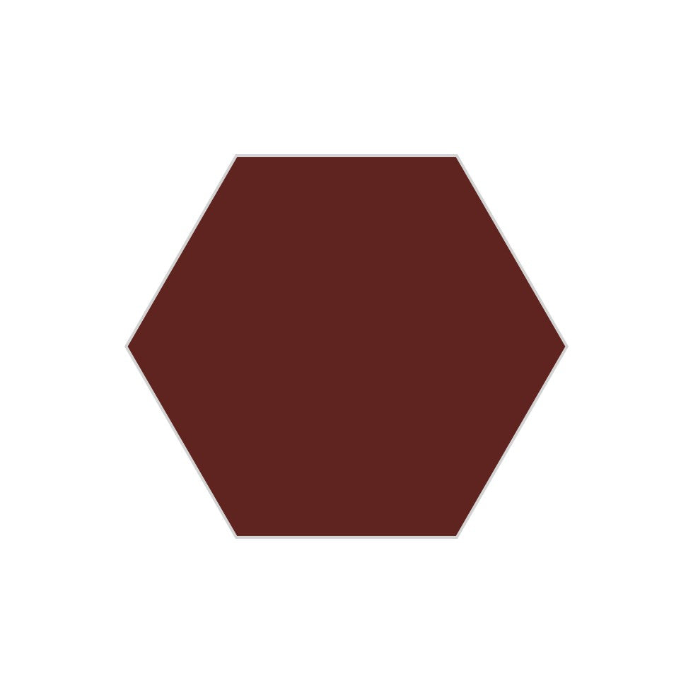 8" Hexagon Original Ceramic Tile in Vintage Leather Gloss
