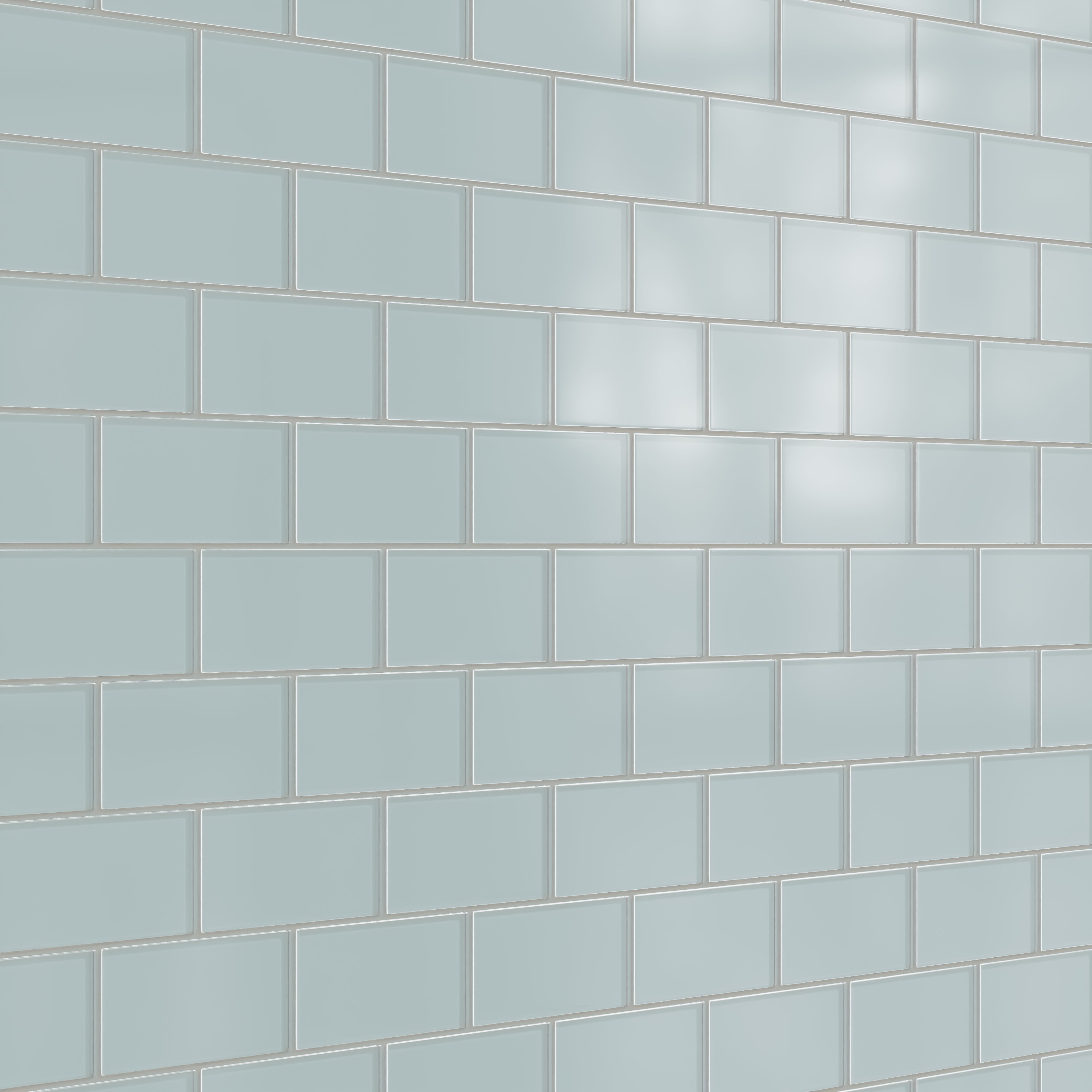 3x6 Glass Tile in Great Blue Heron Matte