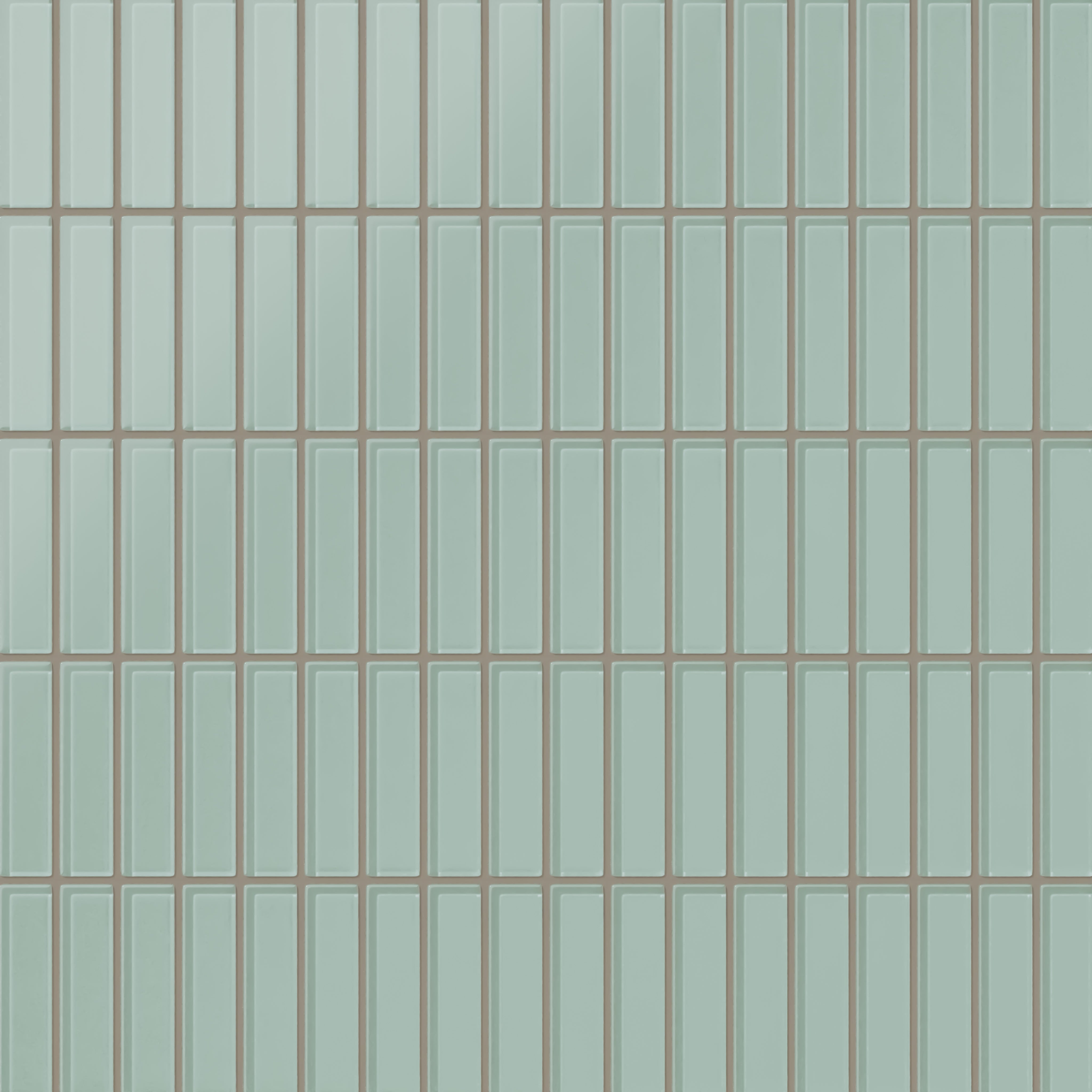 1x4 Straight Set Sheeted Glass Mosaic Tile in Kingfisher Matte