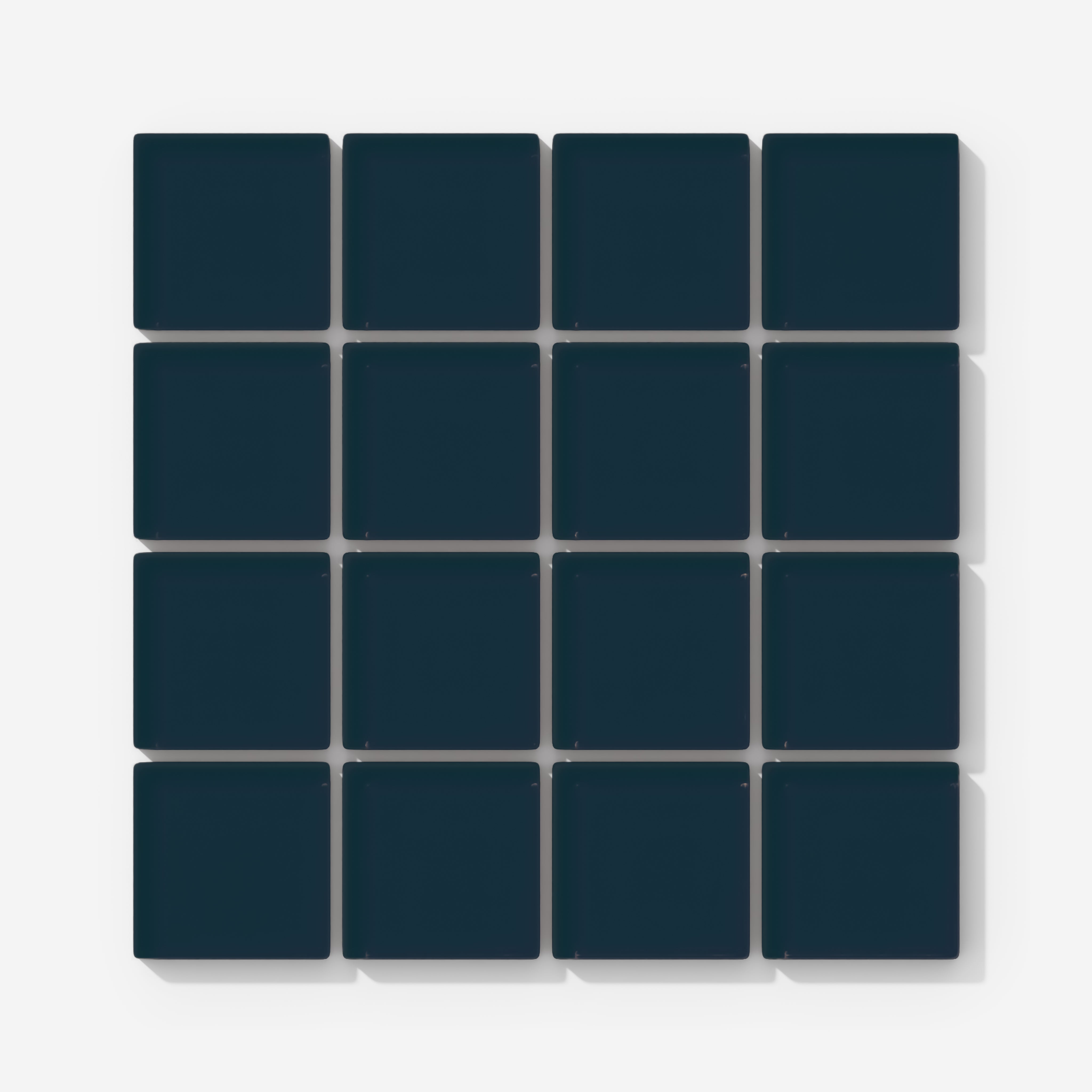 2x2 Straight Set Sheeted Glass Mosaic Tile in Grackle Gloss
