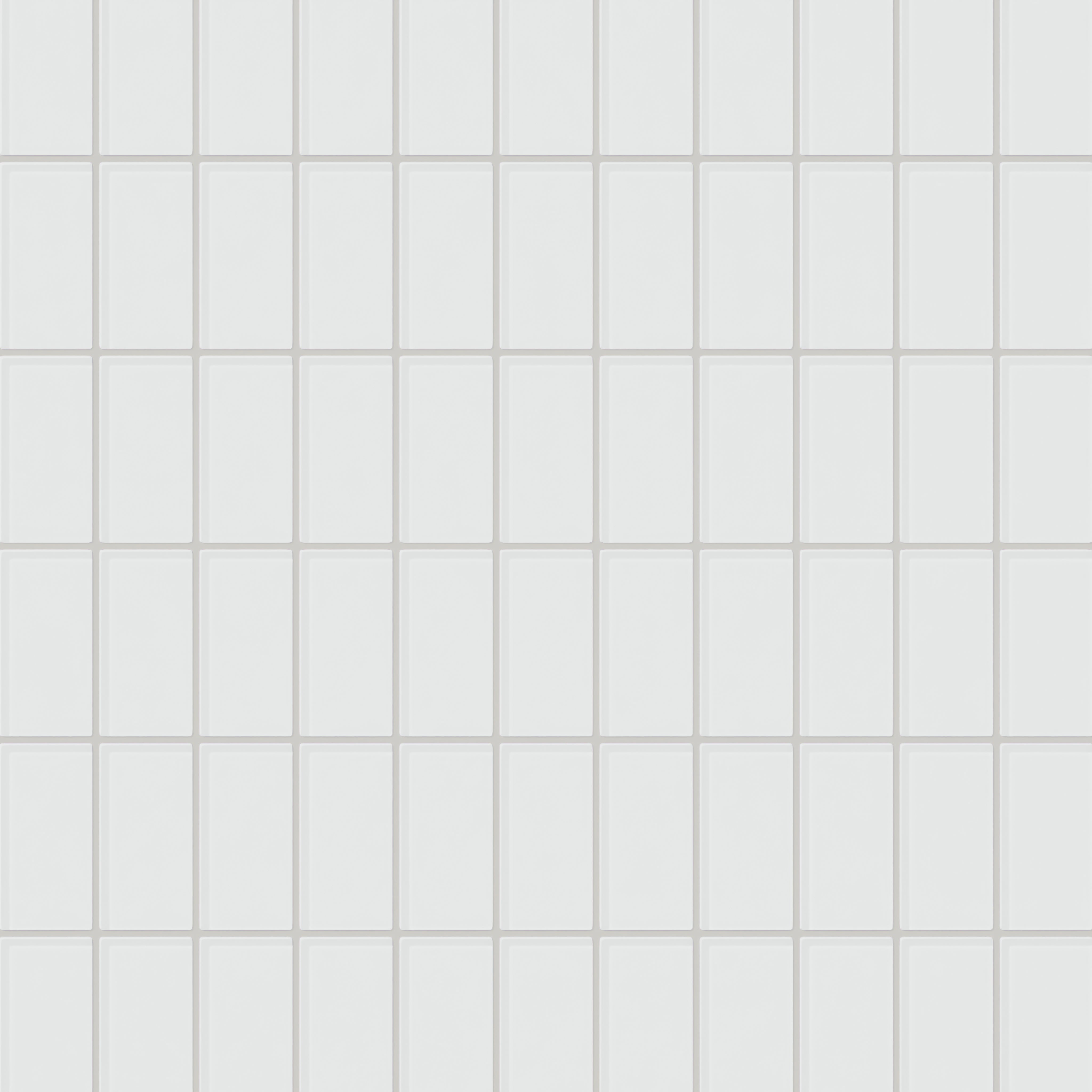 2x4 Straight Set Sheeted Glass Mosaic Tile in Egret Gloss