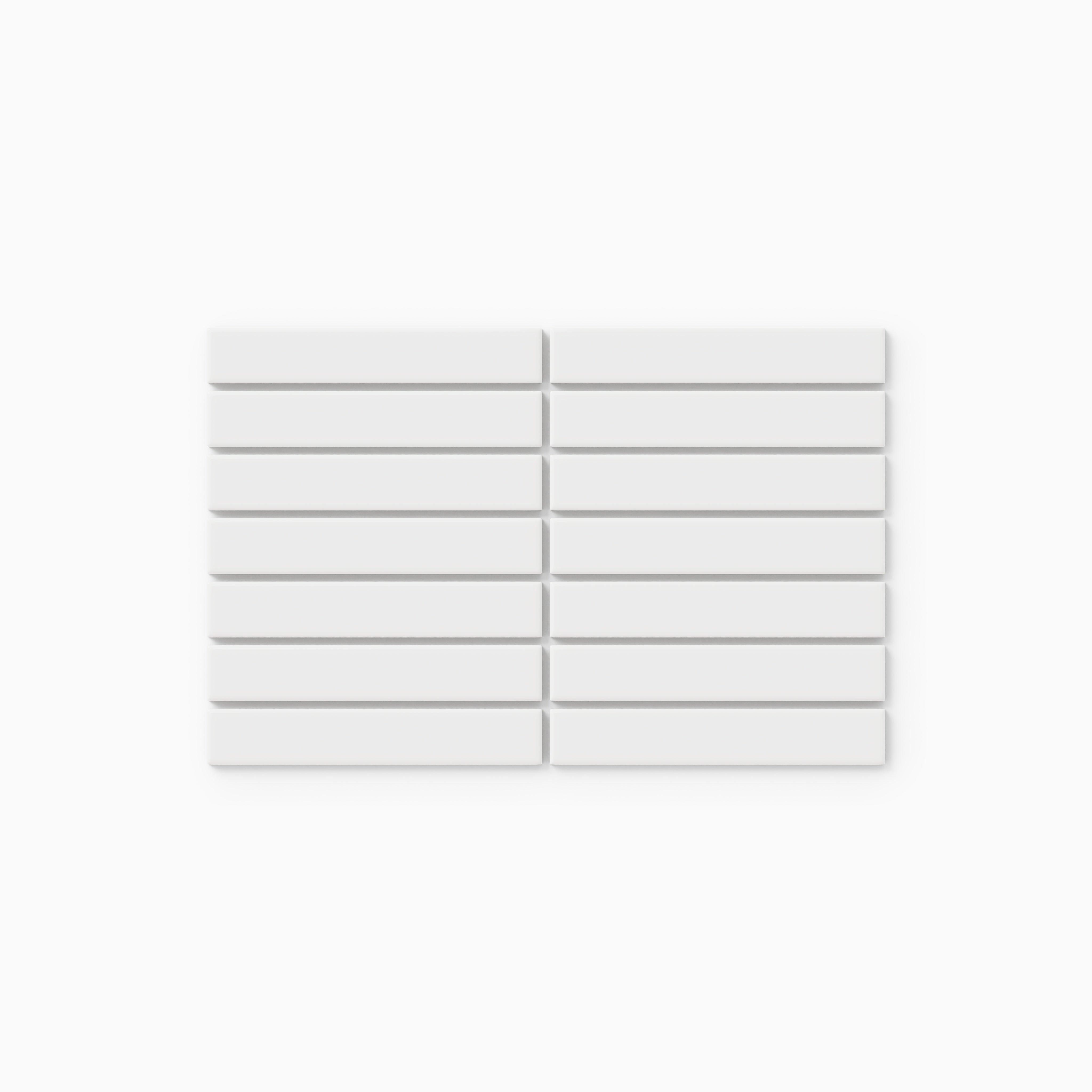 1x6 Straight Set Sheeted Original Ceramic Mosaic Tile in Calcite Gloss